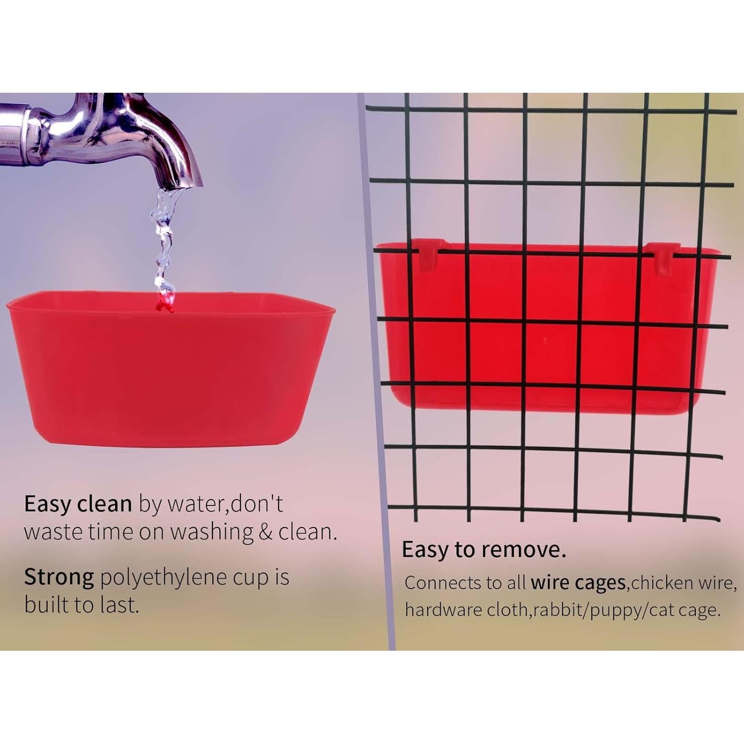 Paquete de 12 Comederos y Bebederos para Mascotas 600 ml