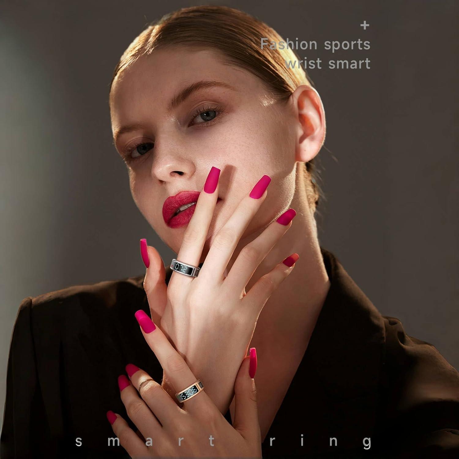 Anillo Inteligente Sqrutri Negro 9 - IP68, Sueño, Oxígeno, Pulsaciones