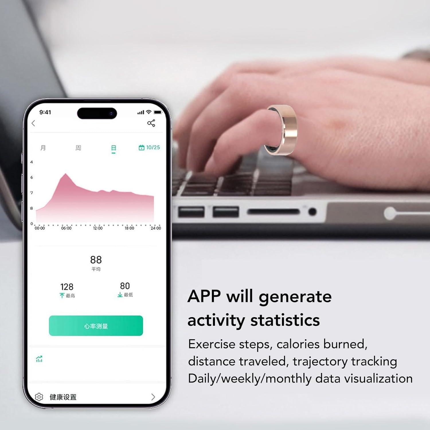 Anillo Inteligente Yunir Modelo Yunirzx6fdtwkg3-11 Salud