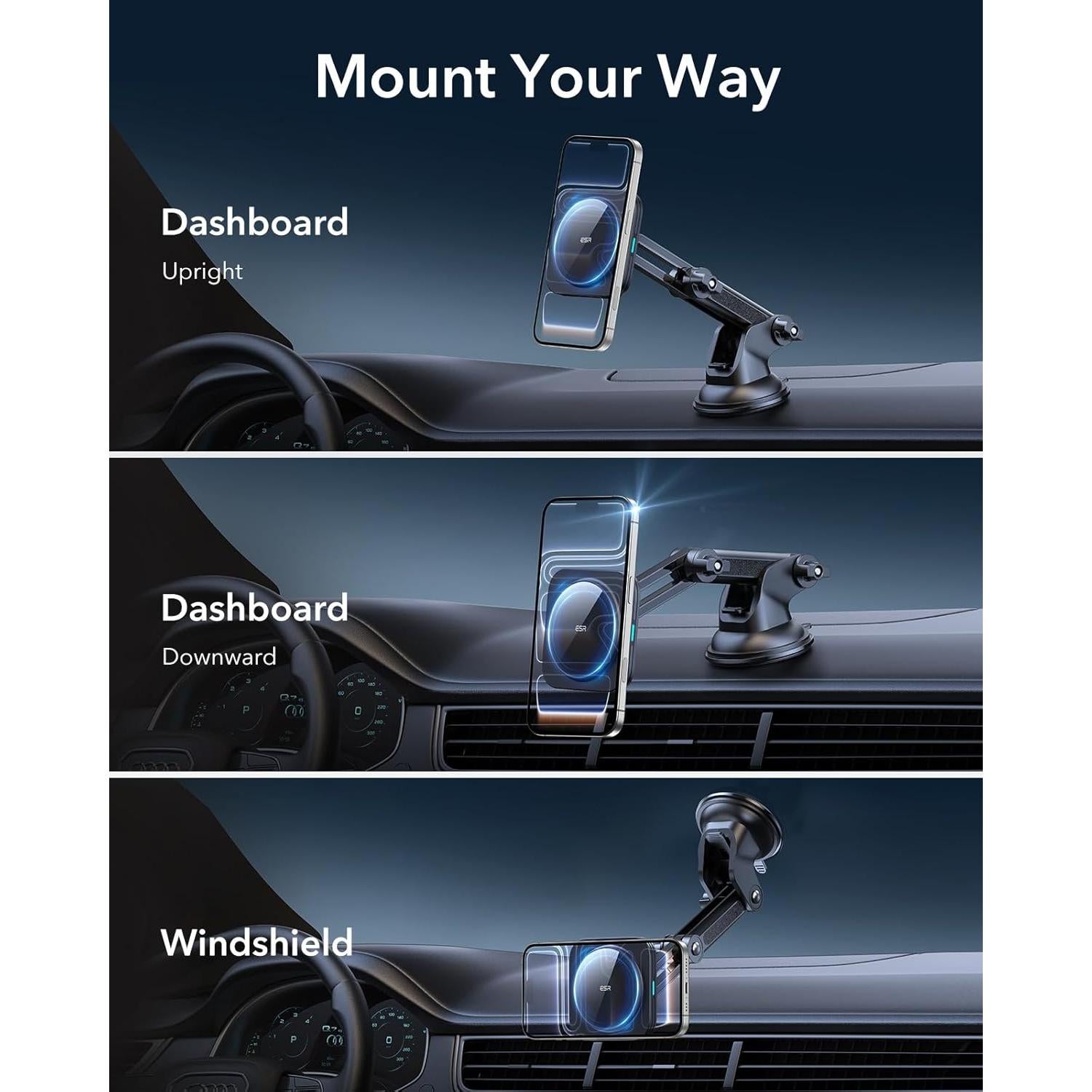 Cargador de Coche ESR MagSafe 15W para iPhone 17/16/15/14/13/12