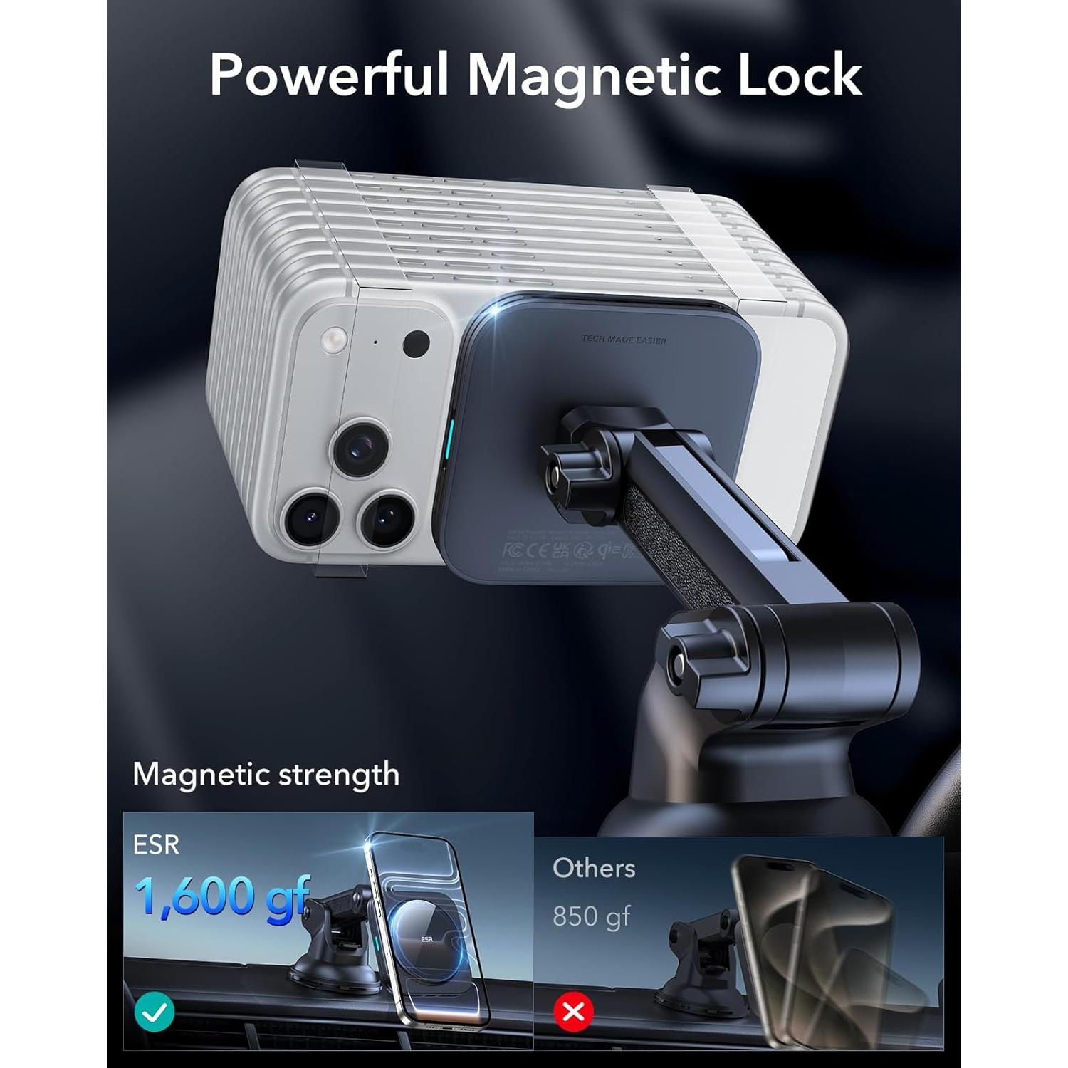 Cargador de Coche ESR MagSafe 15W para iPhone 17/16/15/14/13/12