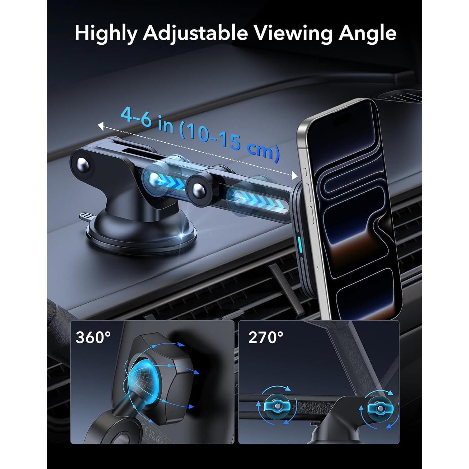 Cargador de Coche ESR MagSafe 15W para iPhone 17/16/15/14/13/12