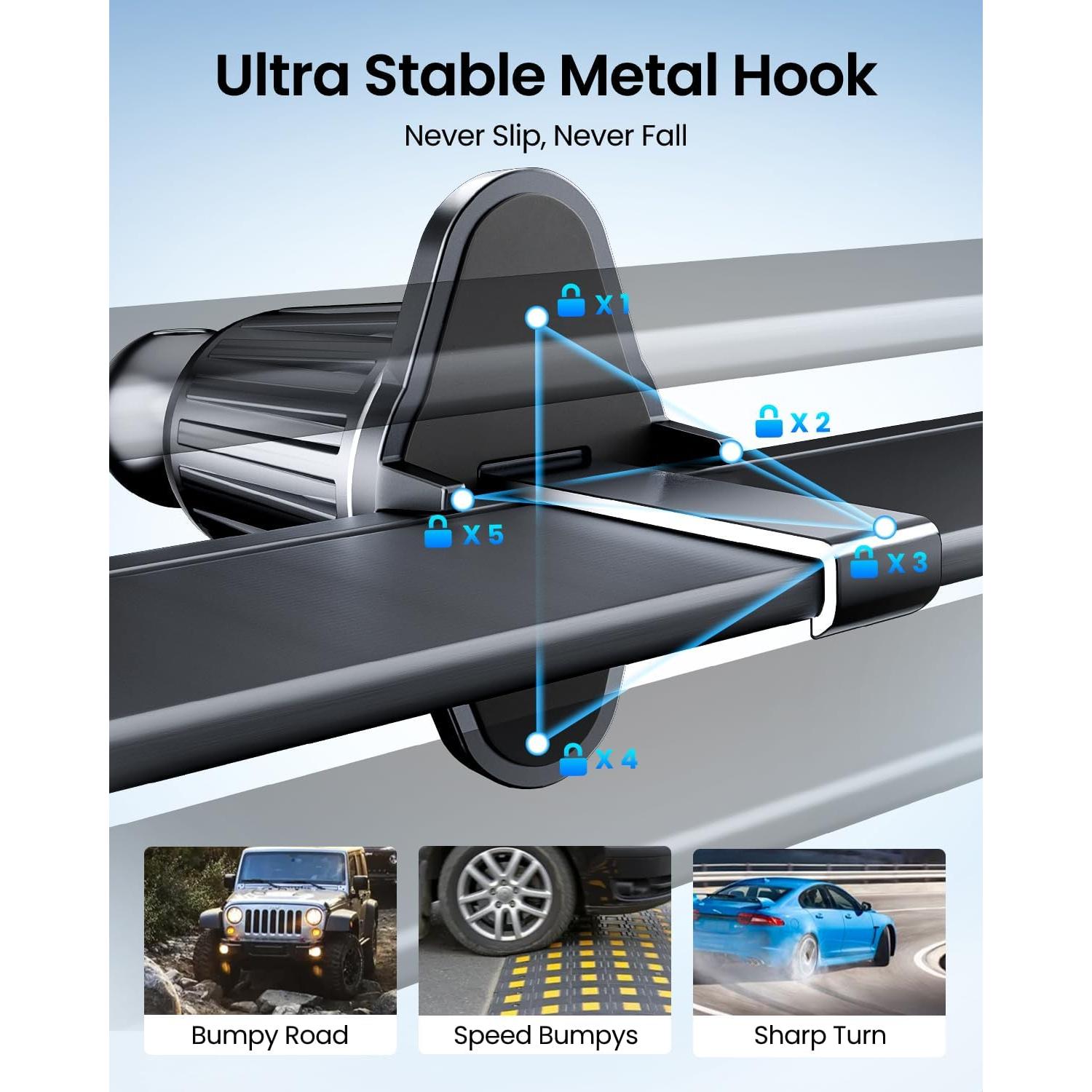 Soporte de Coche MagSafe REEVAA Ajustable 360° para iPhone