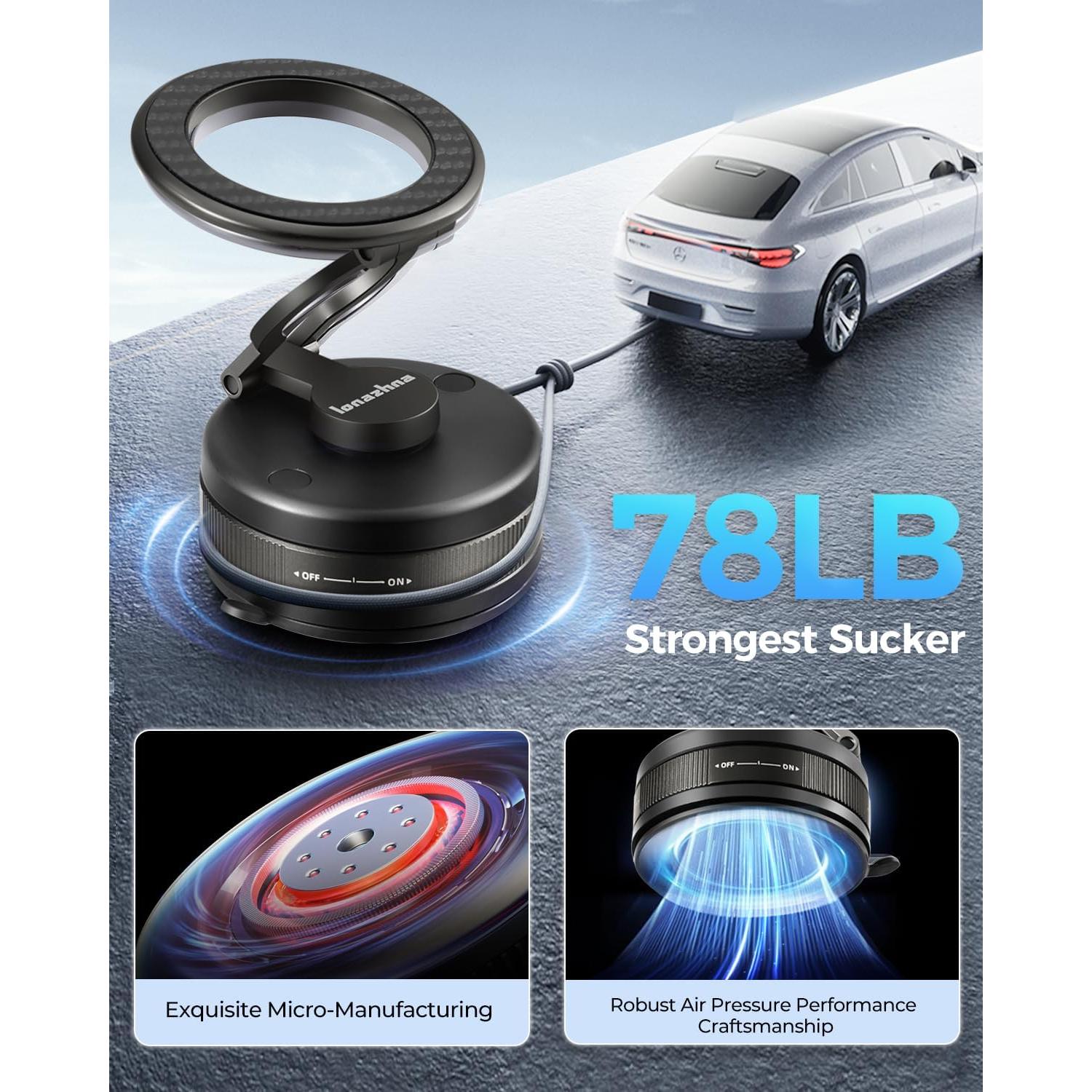 Soporte Magnético para Teléfono Lonazhna 2025 con Ventosa 360°