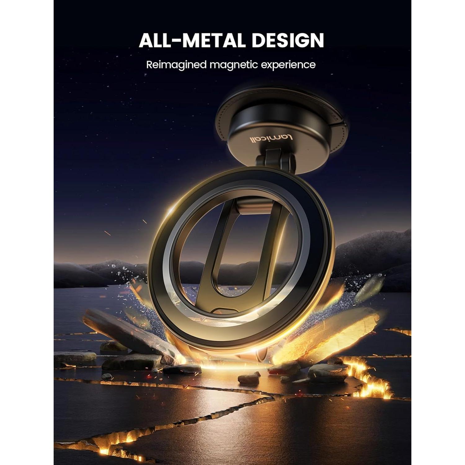 Soporte de Coche Lamicall MagSafe Todo Metal Ajustable