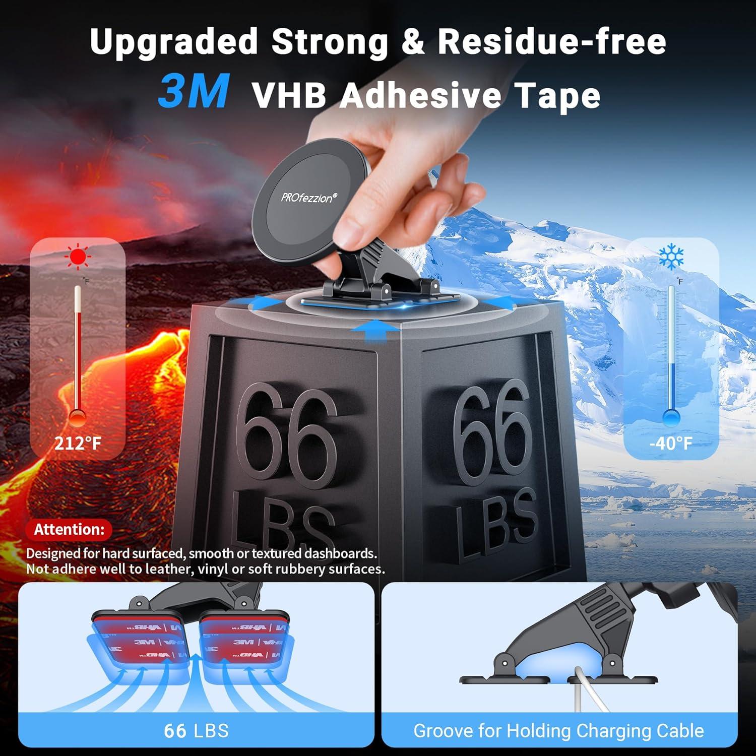 Soporte Magnético para Auto PROfezzion 2 Unidades iPhone