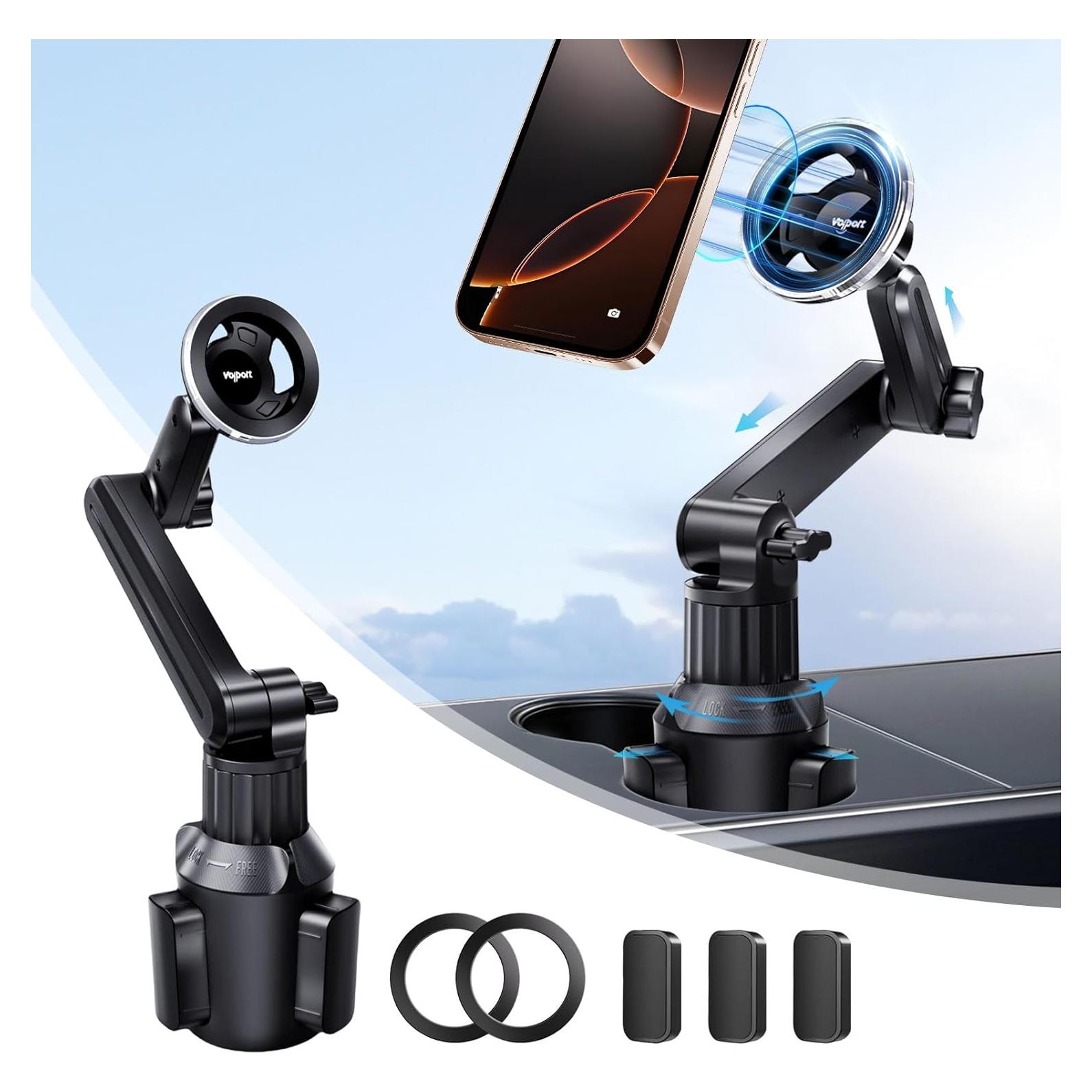 Soporte de Teléfono para Taza MagSafe Volport - Ajustable 360°