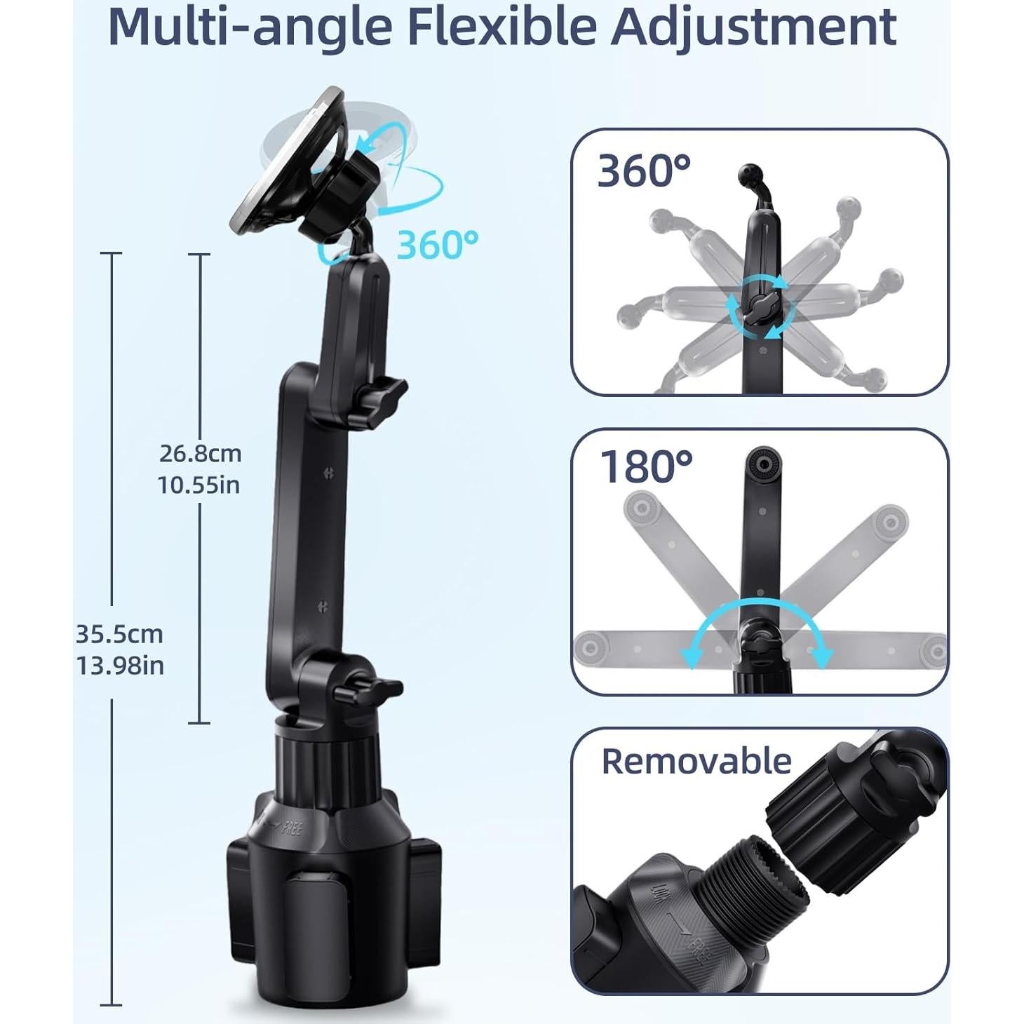 Soporte de Teléfono para Taza MagSafe Volport - Ajustable 360°