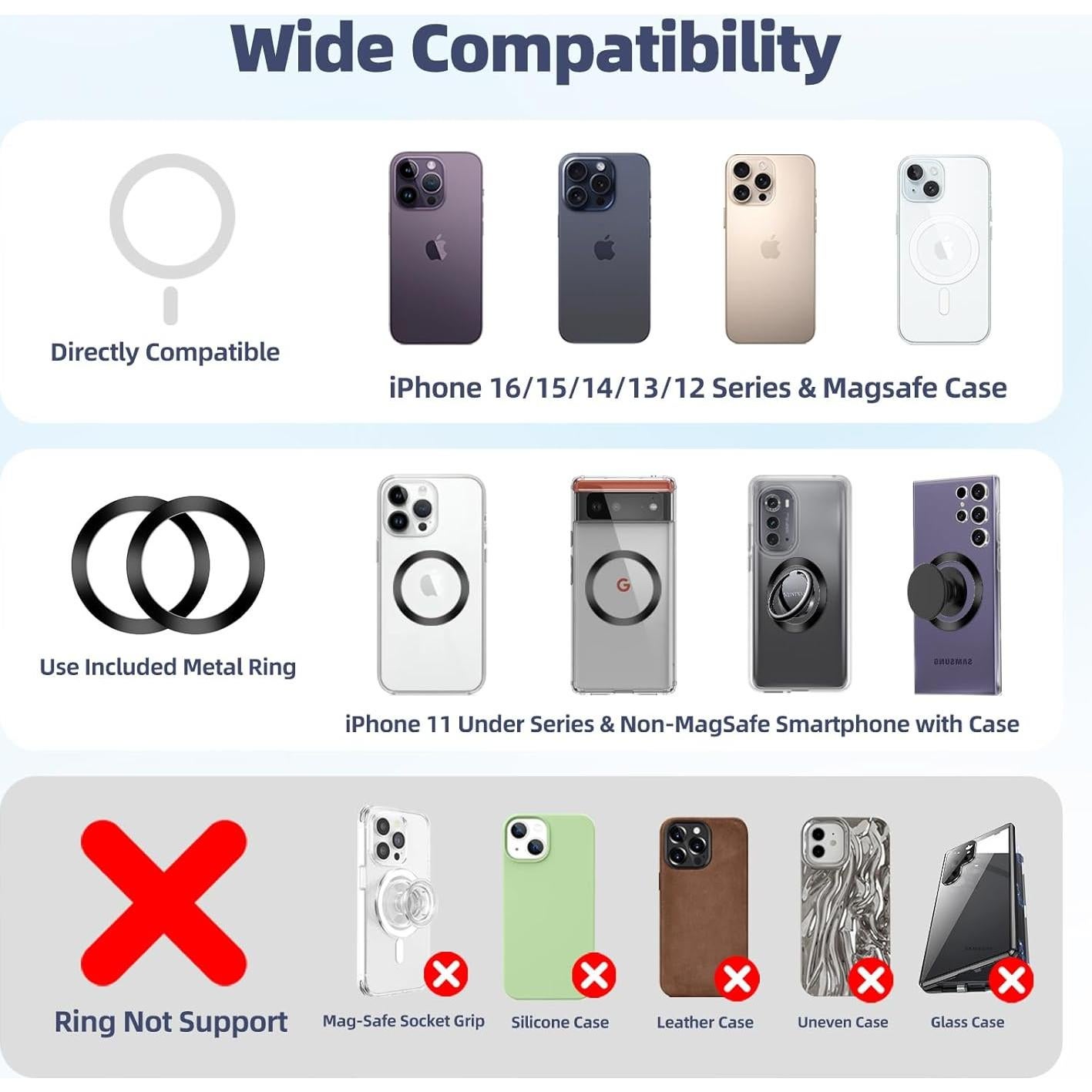 Soporte de Teléfono para Taza MagSafe Volport - Ajustable 360°