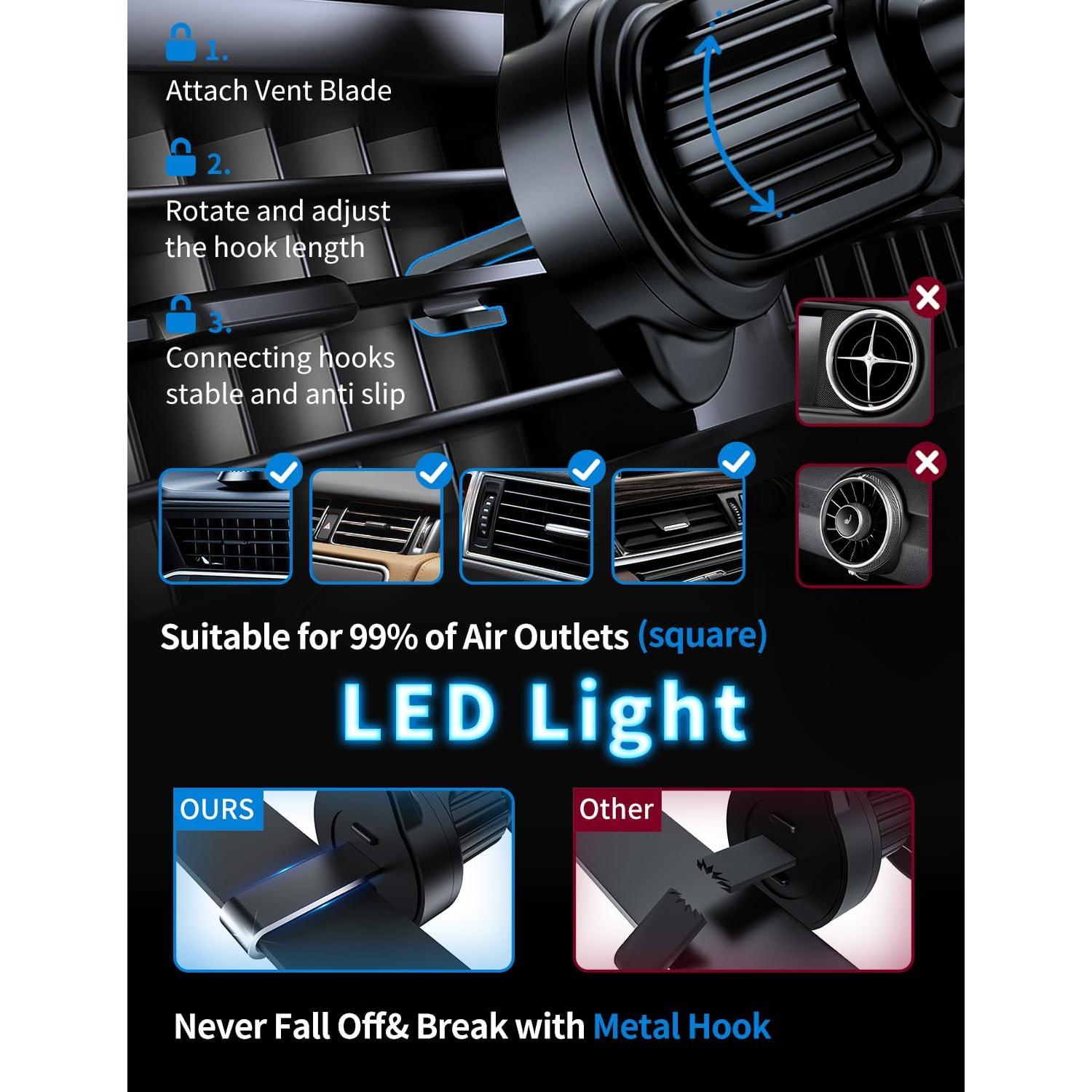 Cargador Inalámbrico para Coche MagSafe Bokilino 15W