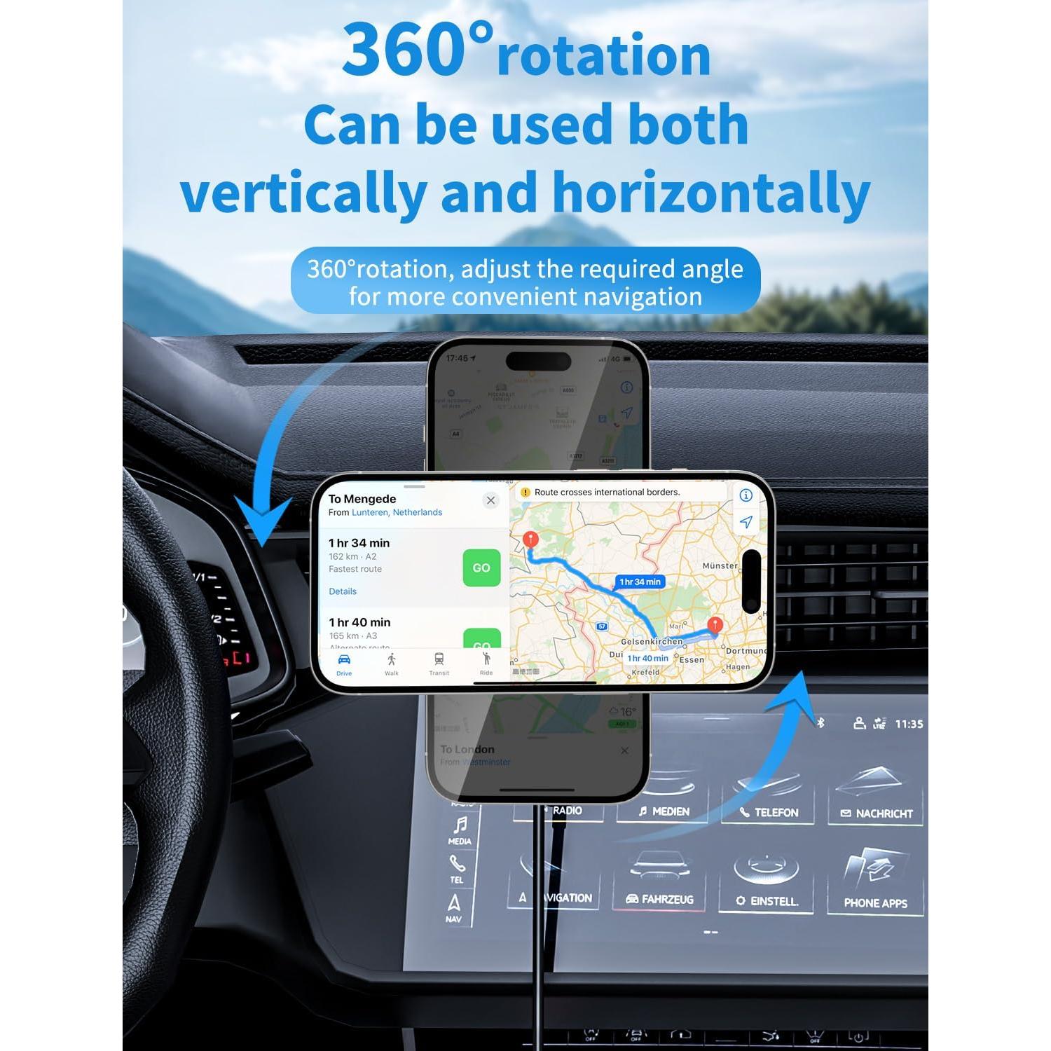 Cargador Inalámbrico para Coche MagSafe Bokilino 15W