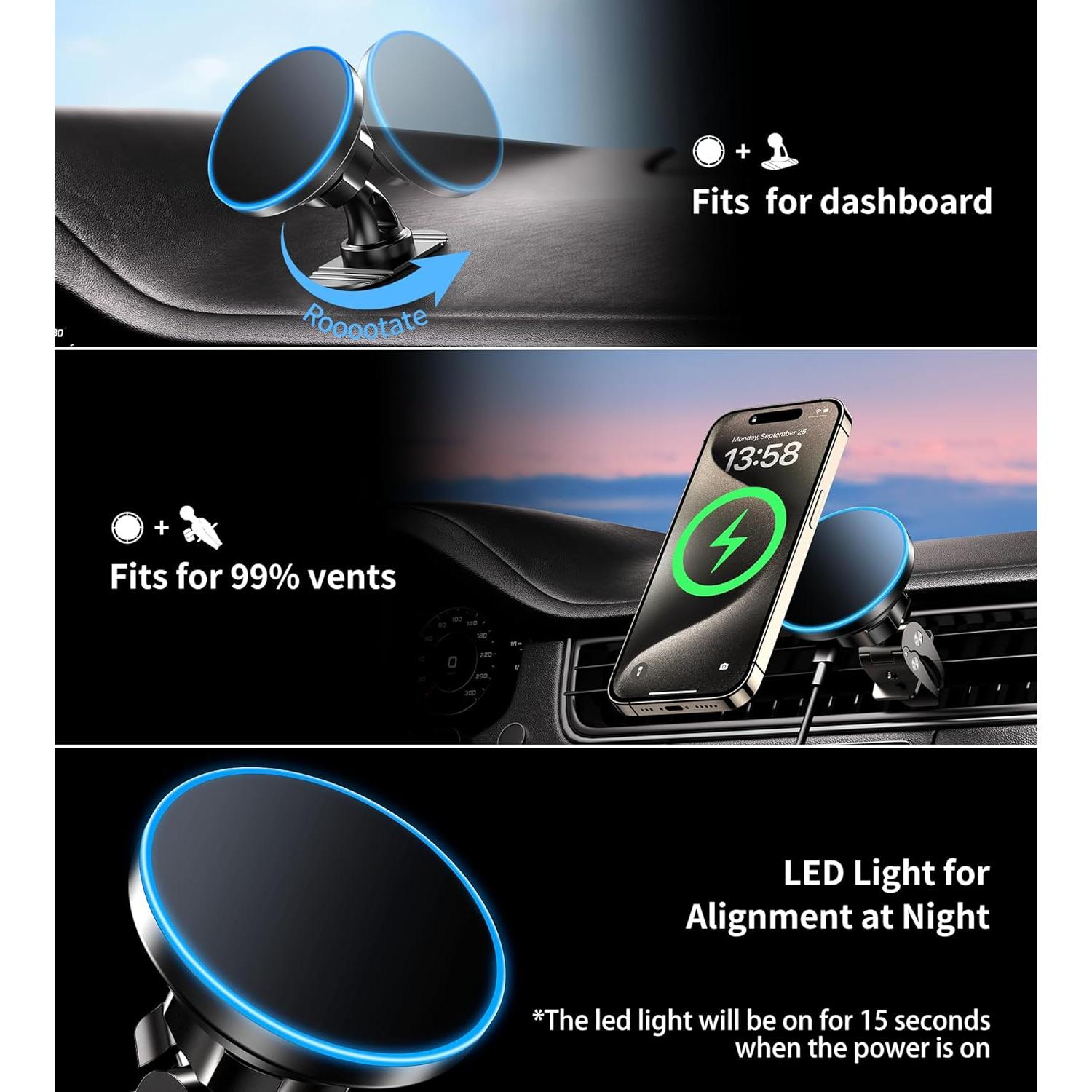 Soporte Cargador Inalámbrico Magsafe para iPhone 12-16