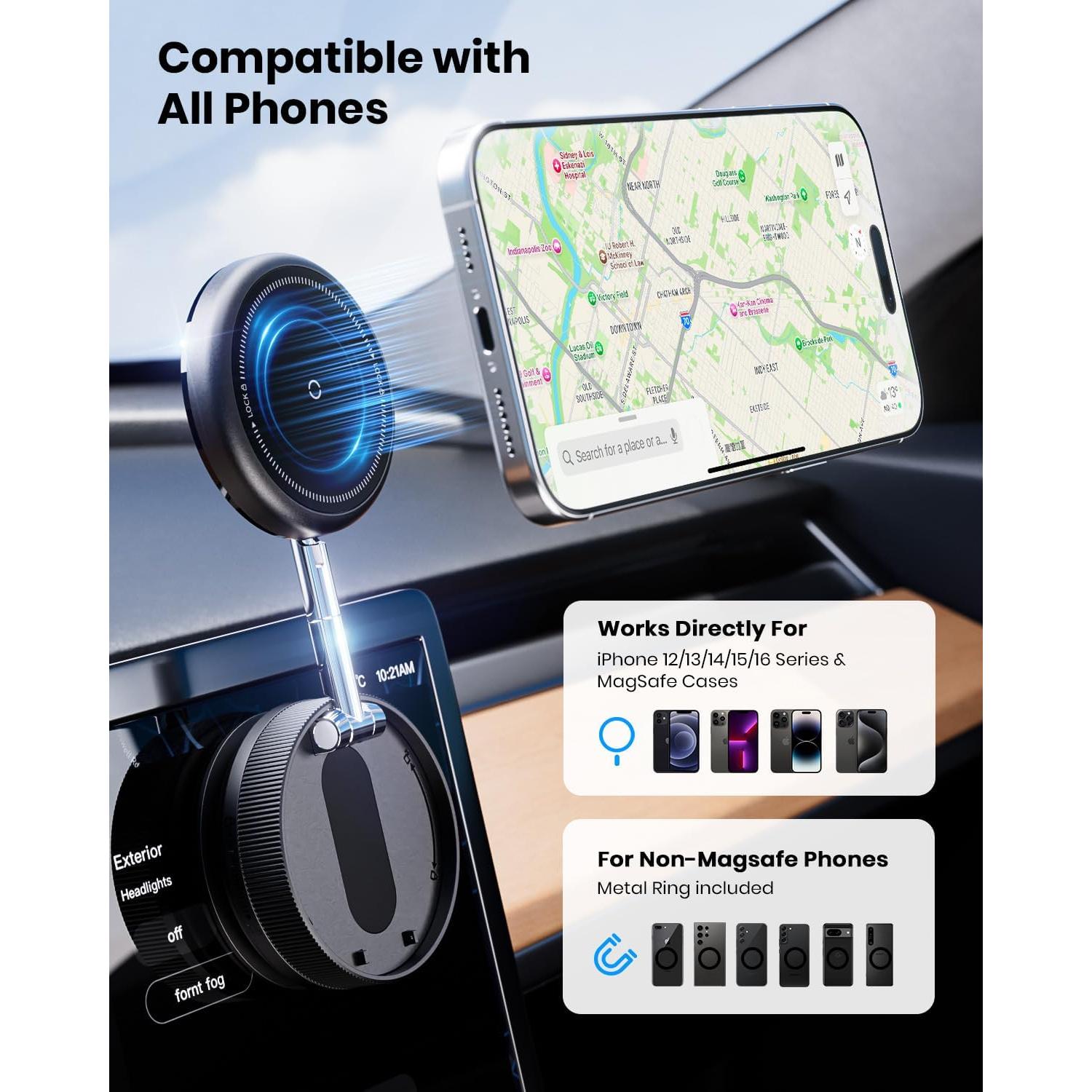 Soporte Magnético para Teléfono MiiKARE 360° Ajustable