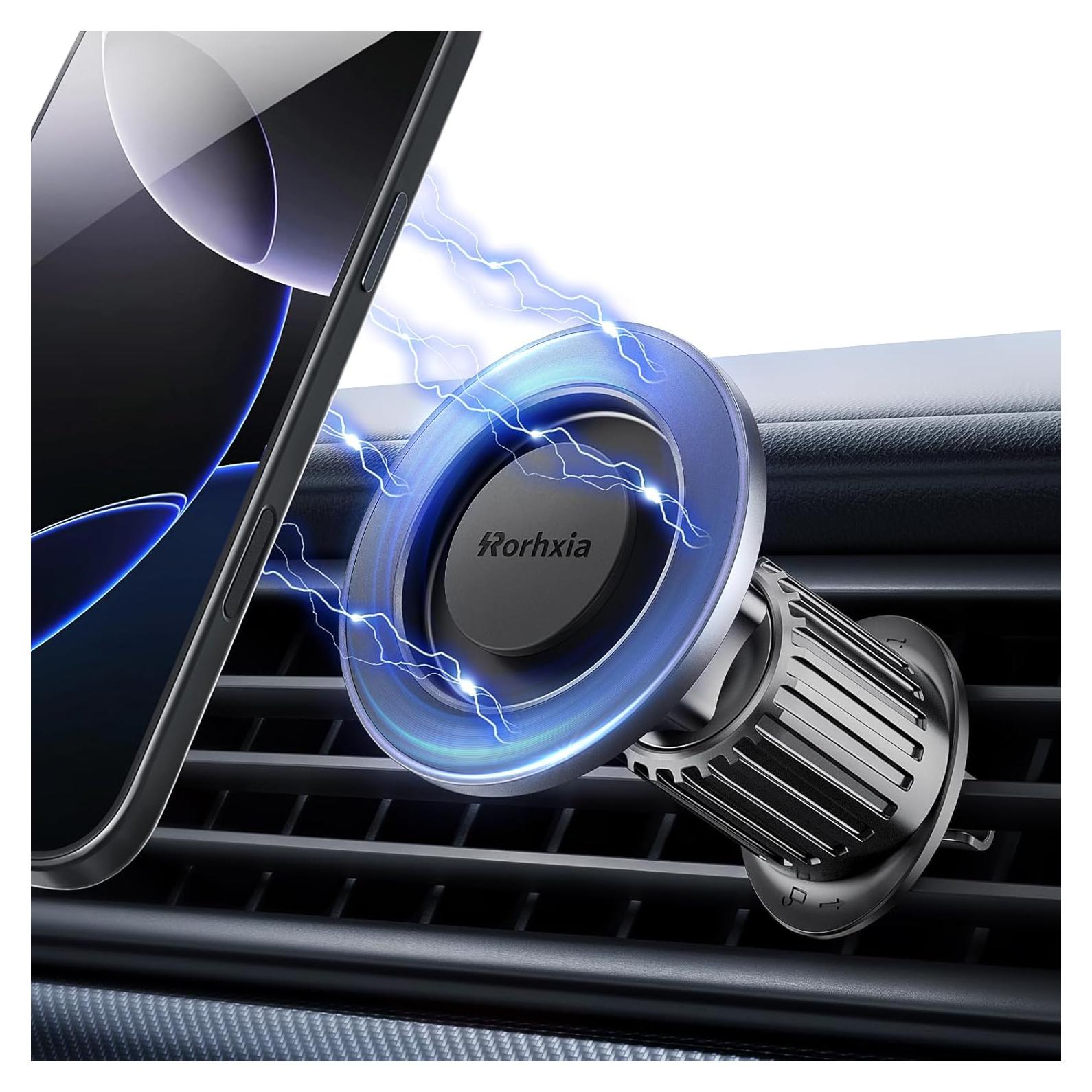 Soporte Magnético para Teléfono Auto Rorhxia Negro Grado Militar