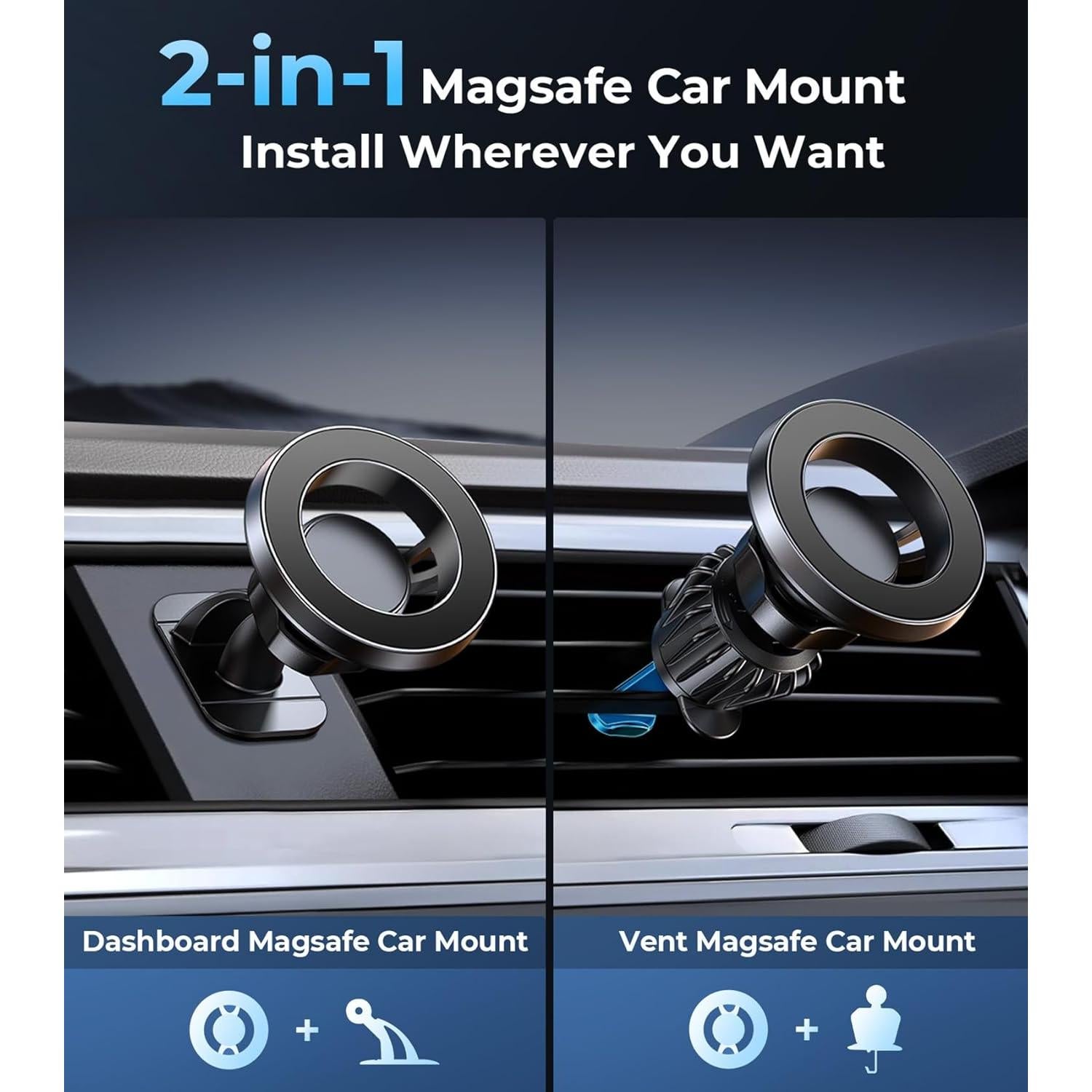 Soporte para Teléfono MagSafe AREDAN 2 en 1 para Auto