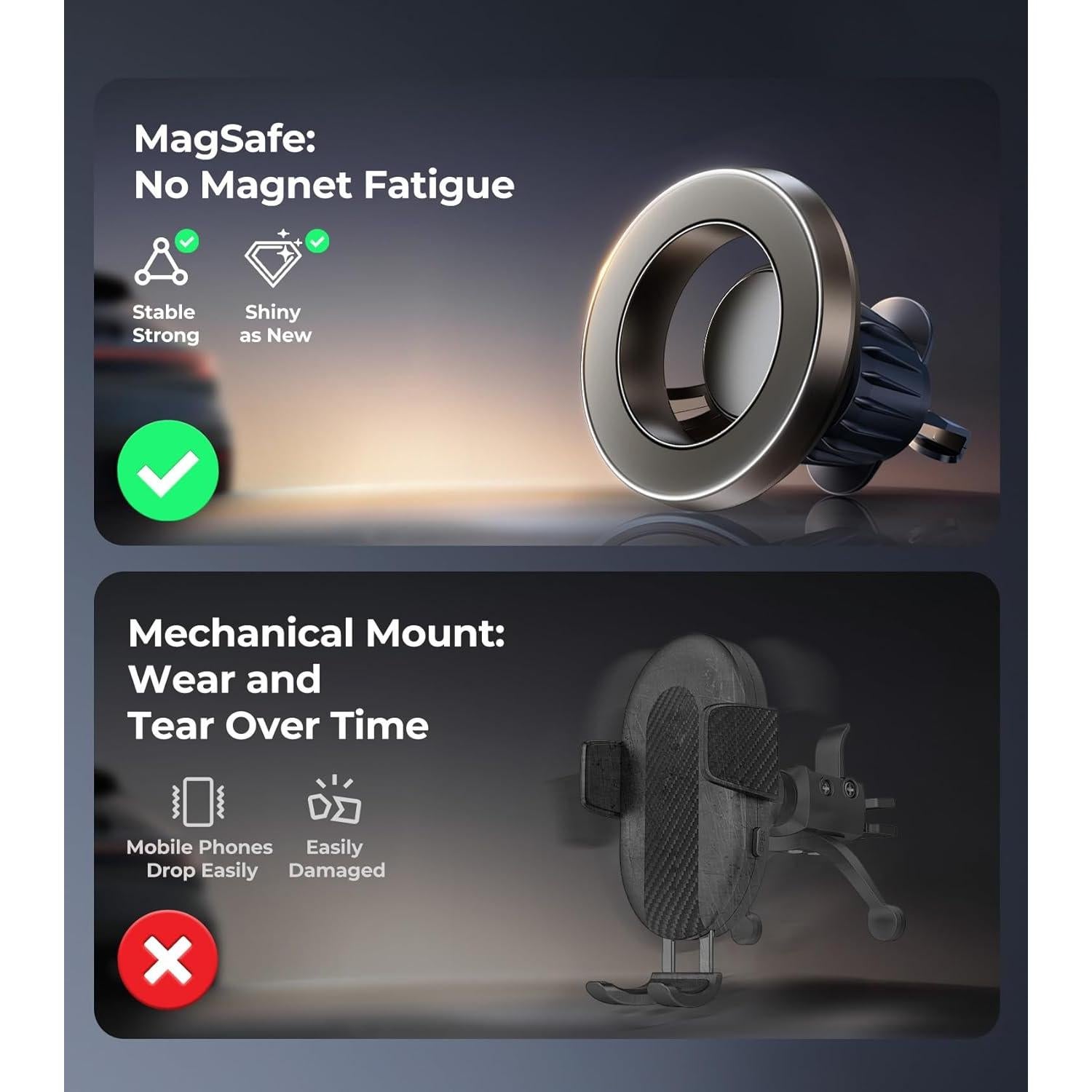 Soporte para Teléfono MagSafe AREDAN 2 en 1 para Auto