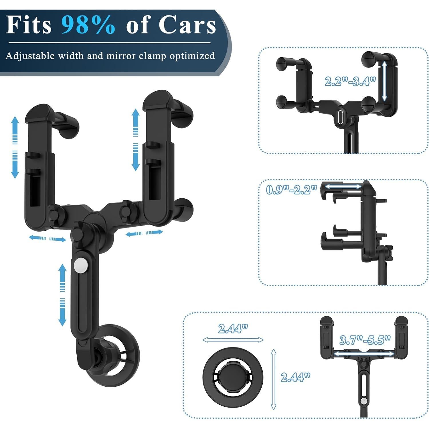 Soporte Magnético para Teléfono en Espejo Retrovisor JDHDL