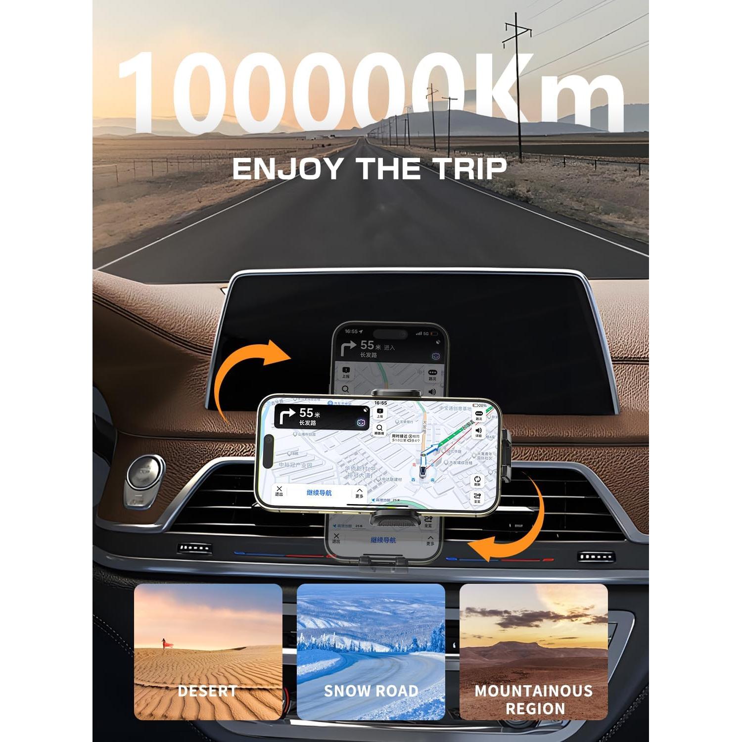 Soporte para Teléfono de Coche Topmake S222A 3 en 1 Negro