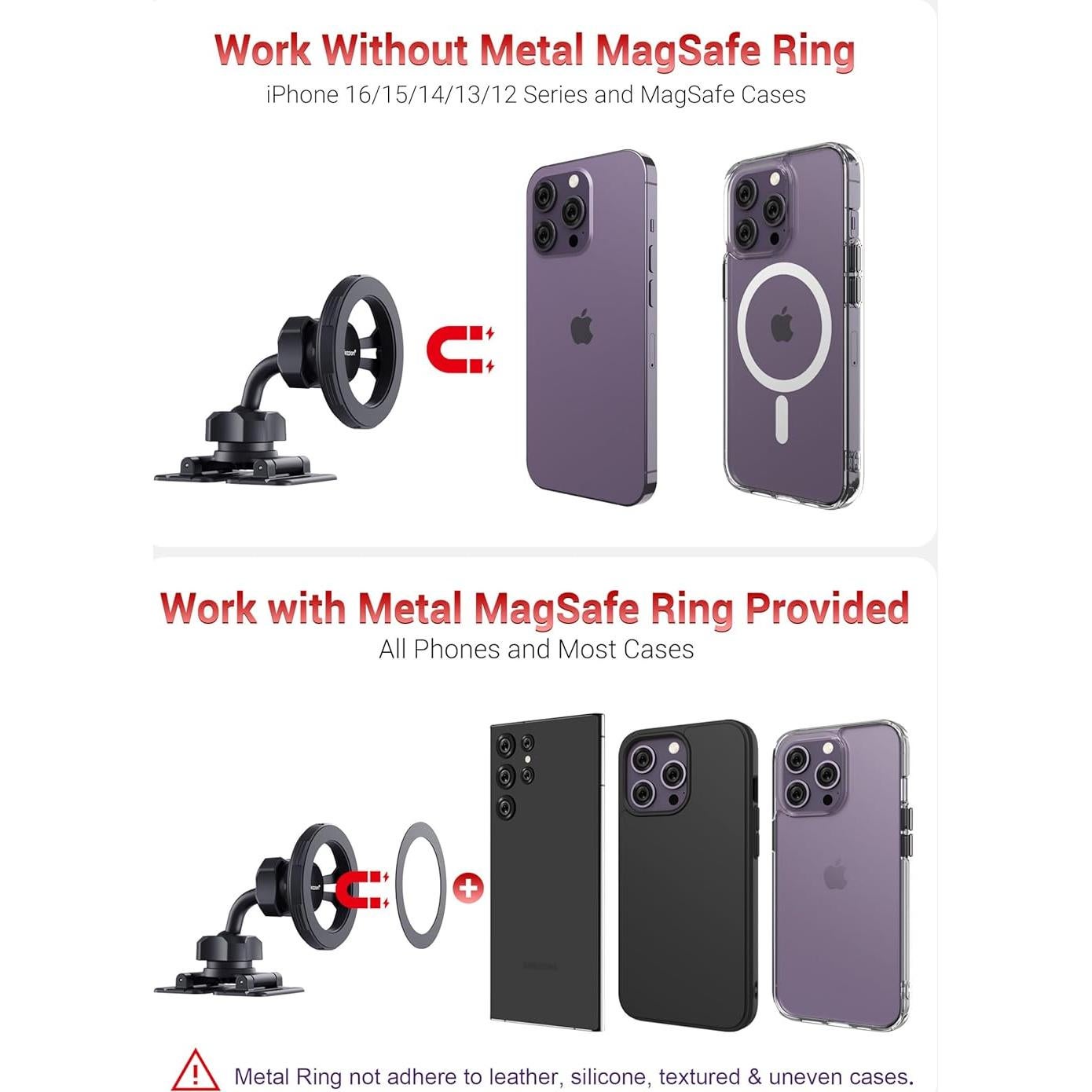 Soporte Magnético para Auto PROfezzion Aluminio 360°