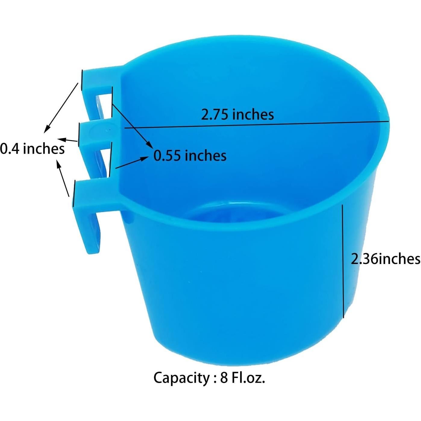Paquete de 20 tazas colgantes 240 ml para aves y conejos
