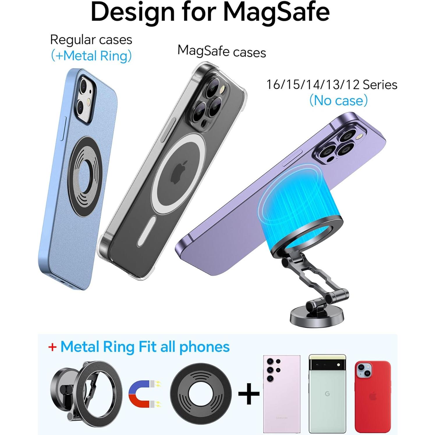 Soporte Magnético para Coche Kaistyle KSM-MPH-01 360° Ajustable