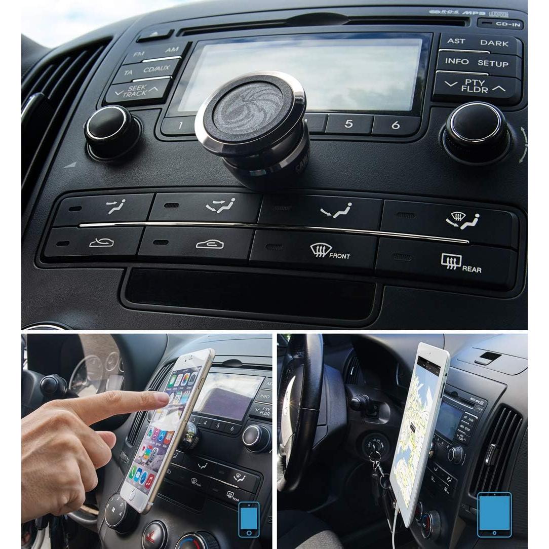 Soporte Magnético Universal para Teléfono CAW.CAR - Cromo Negro