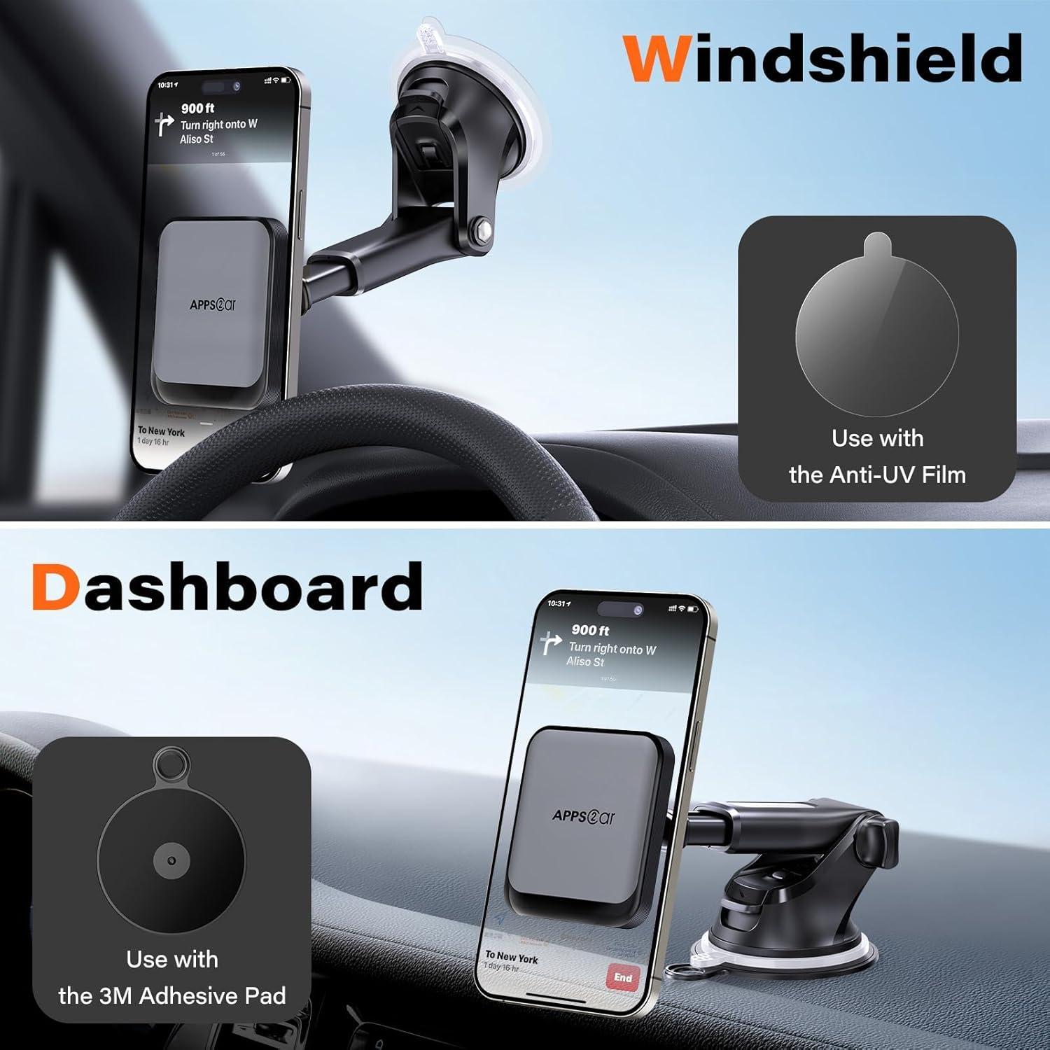 Soporte magnético para coche APPS2Car MagSafe ajustable