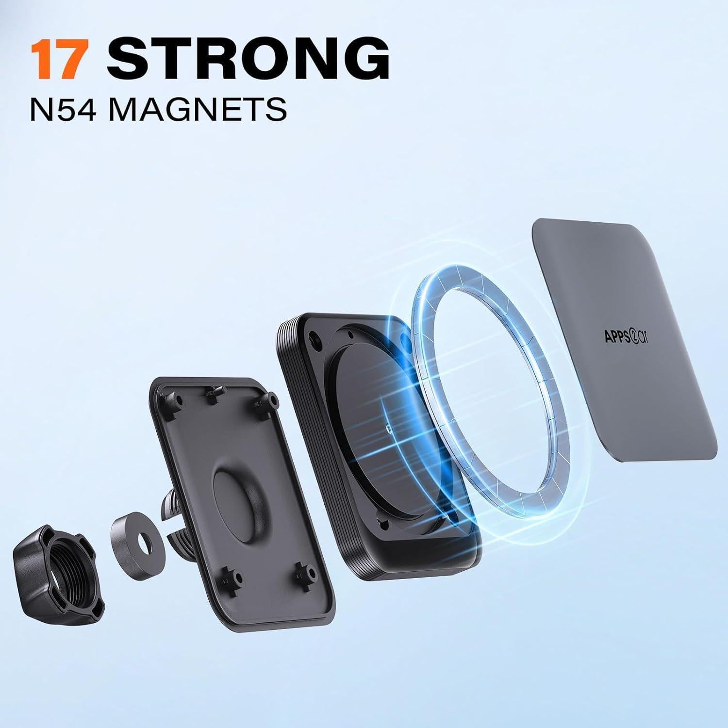 Soporte magnético para coche APPS2Car MagSafe ajustable