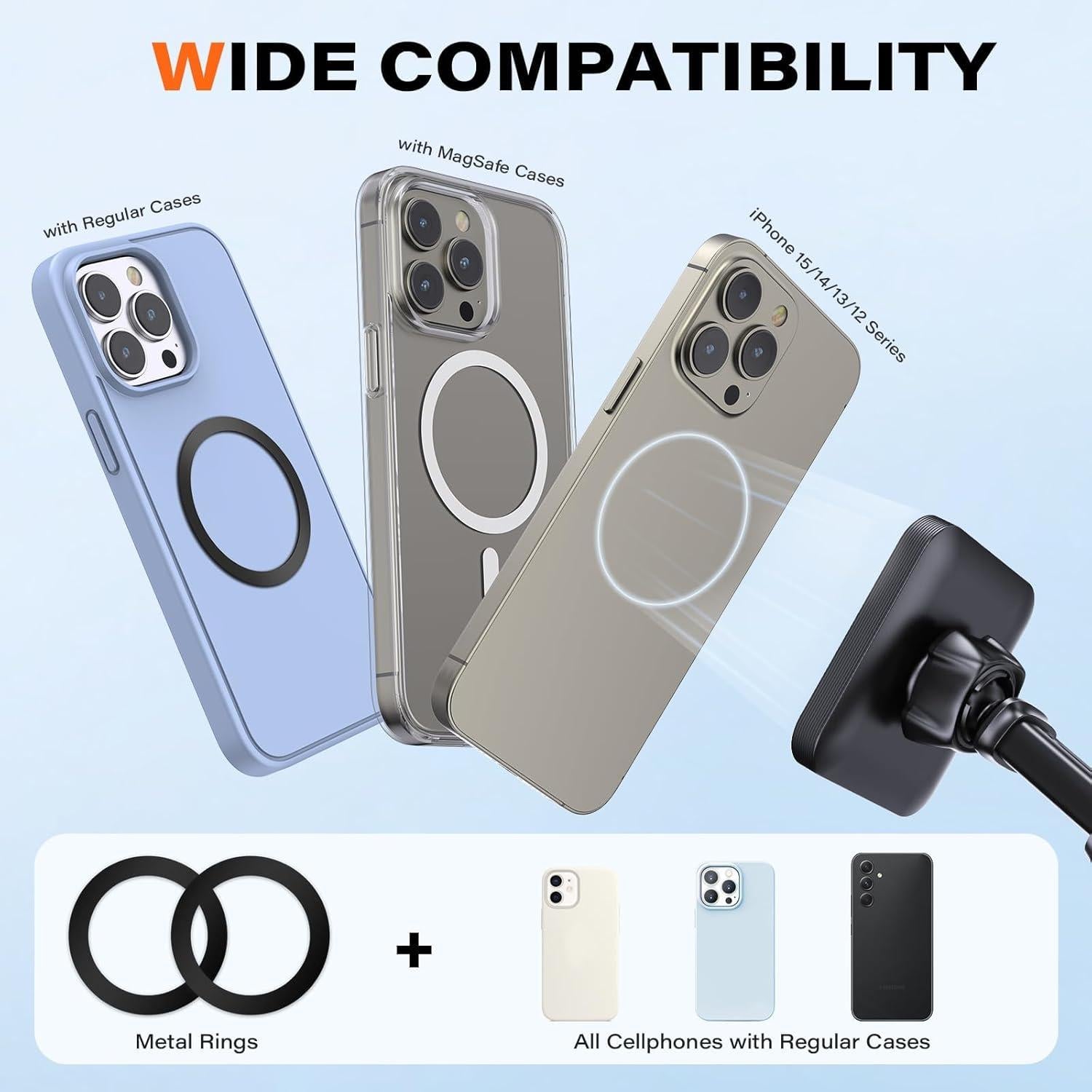 Soporte magnético para coche APPS2Car MagSafe ajustable