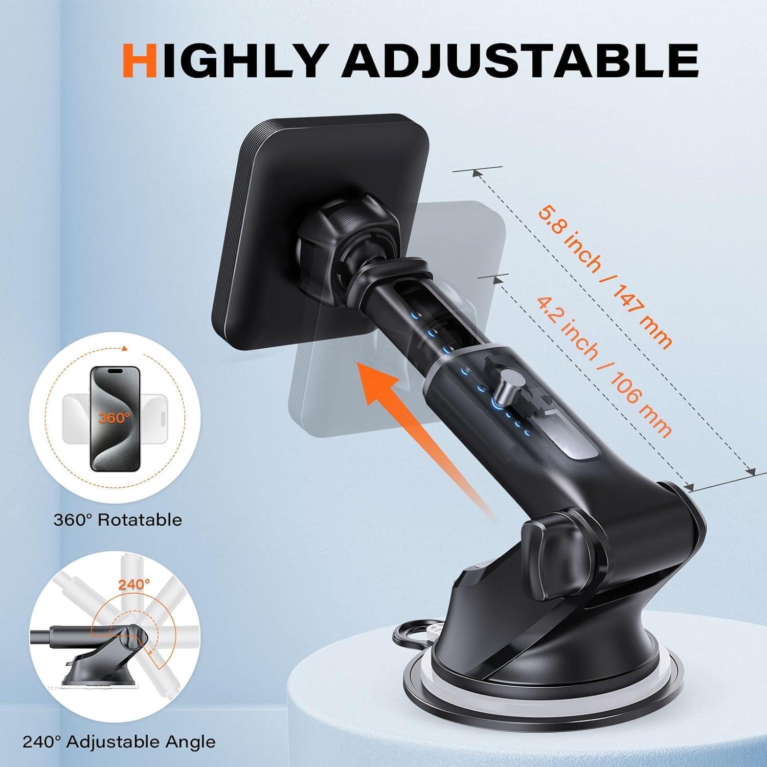 Soporte magnético para coche APPS2Car MagSafe ajustable