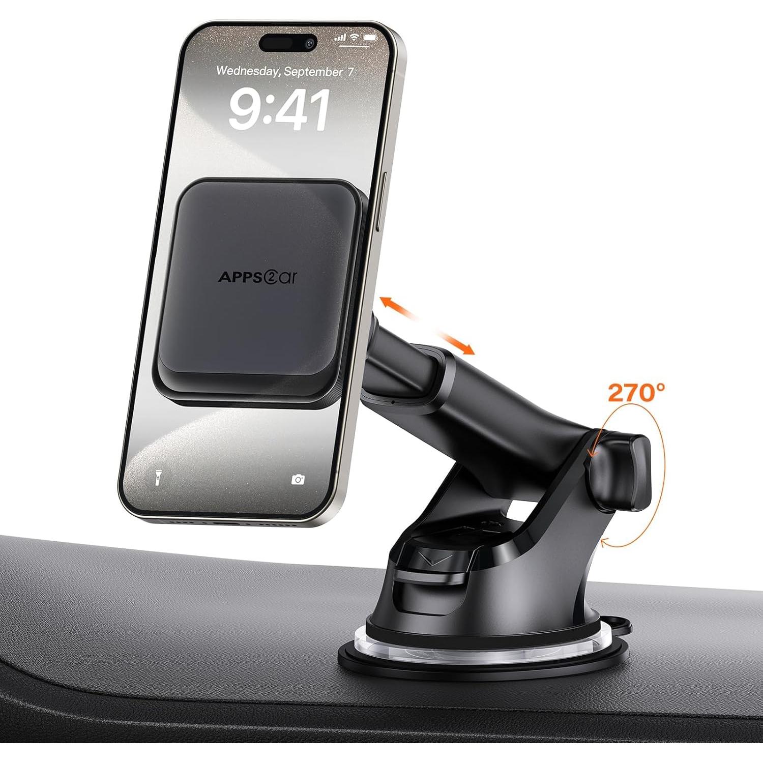 Soporte magnético para coche APPS2Car MagSafe ajustable