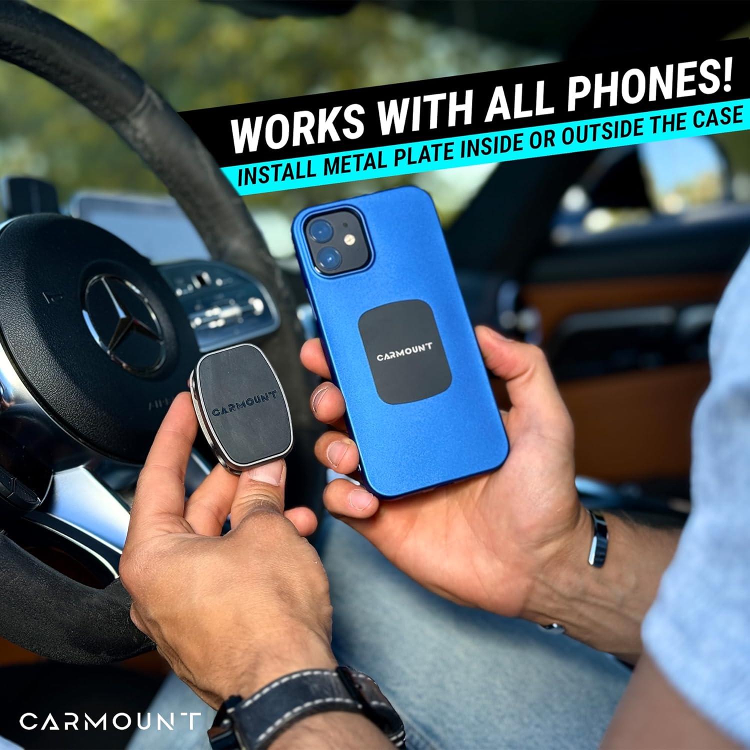 Soporte Magnético para Teléfono CARMOUNT F2, 360° Ajustable