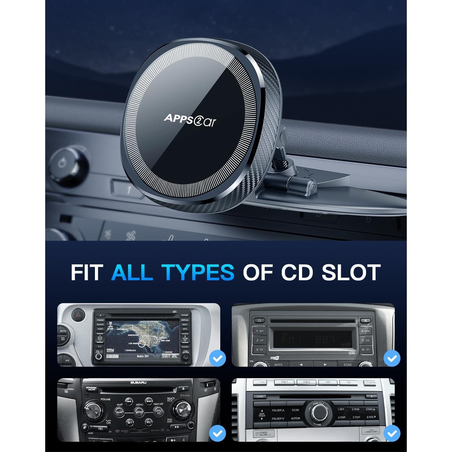 Soporte Magnético para Teléfono en Coche Wiiki-tech CD Magsafe