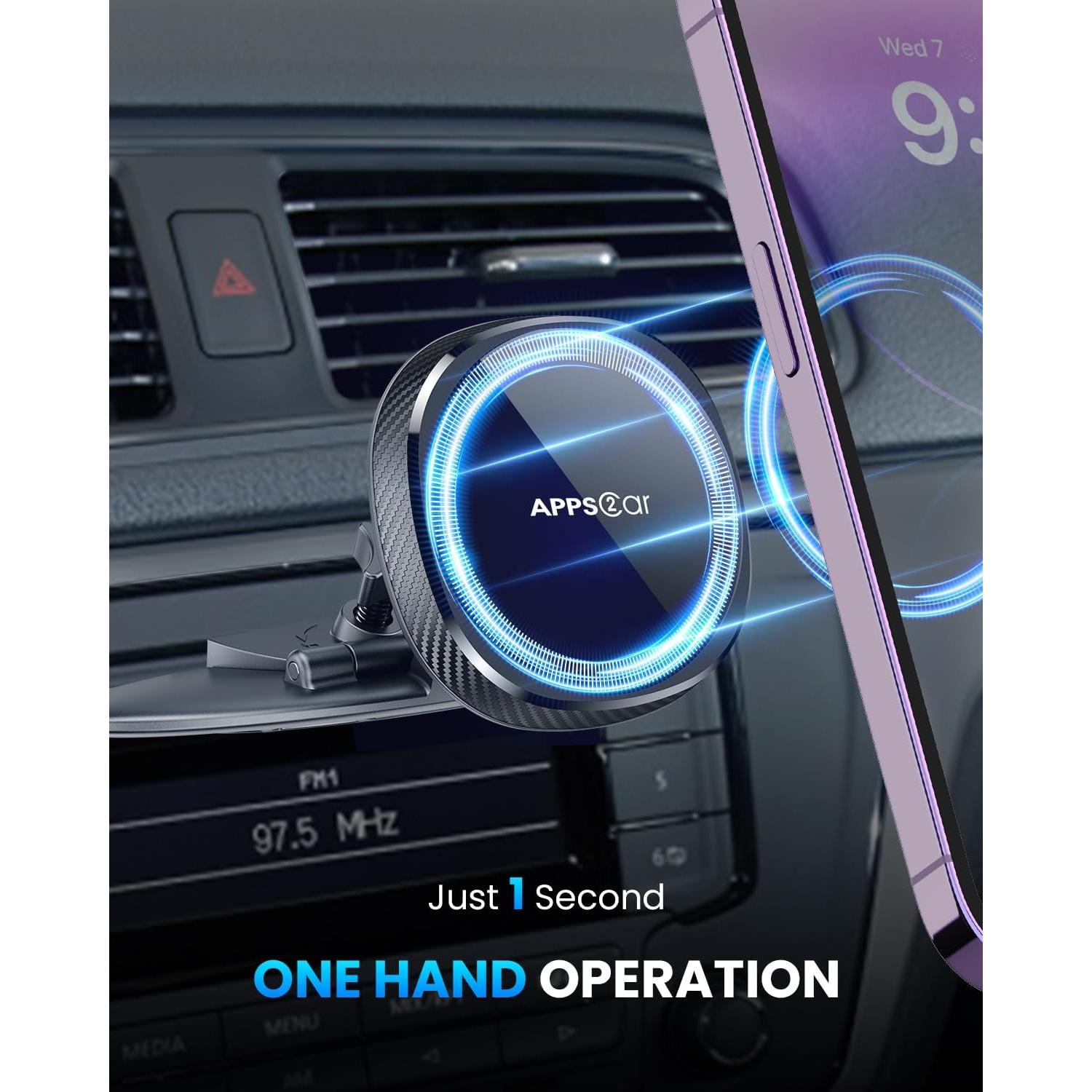 Soporte Magnético para Teléfono en Coche Wiiki-tech CD Magsafe