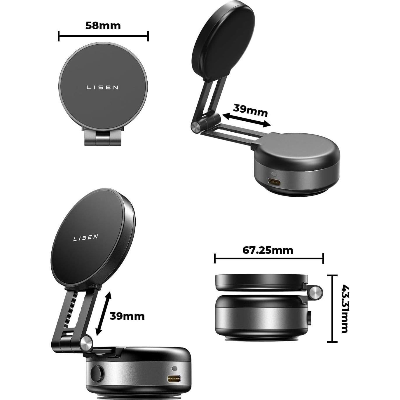 Soporte Magnético Portátil LISEN para iPhone 12-16 Pro