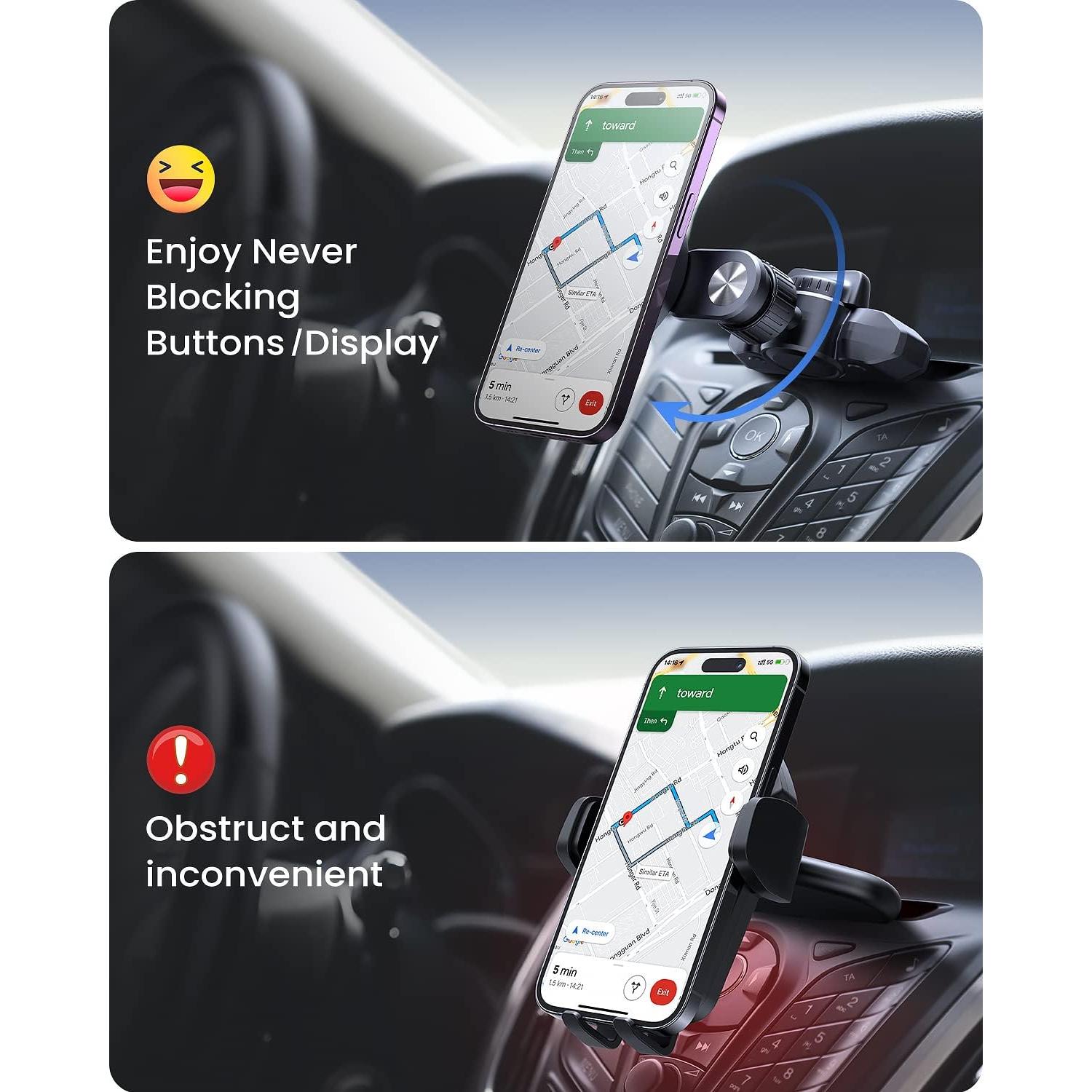 Soporte magnético para teléfono OQTIQ CD MagSafe Negro