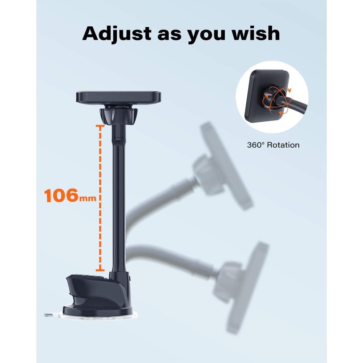 Soporte Magnético para Teléfono de Coche Wiiki-tech Negro