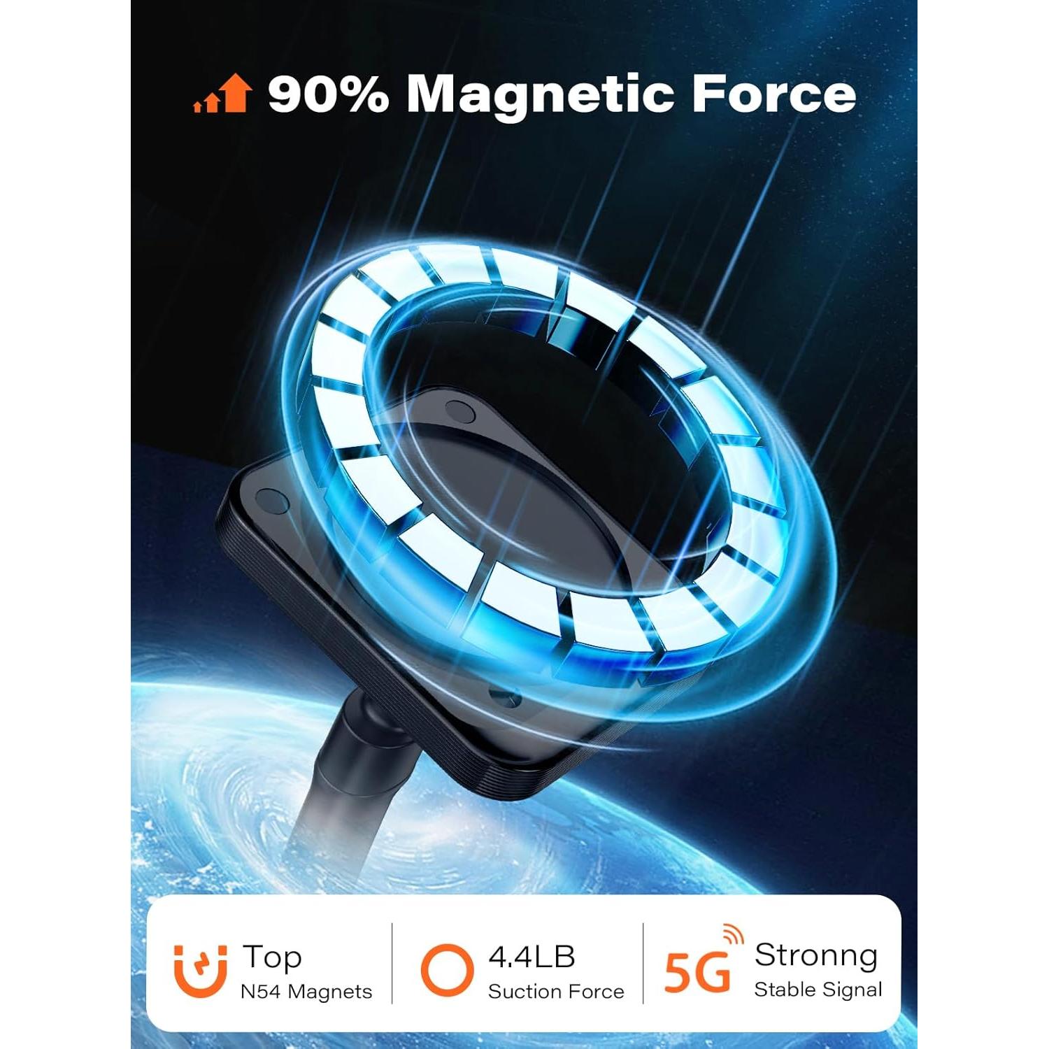 Soporte Magnético para Teléfono de Coche Wiiki-tech Negro