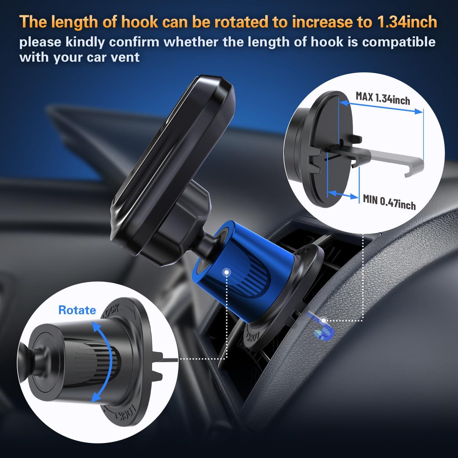 Soporte para Teléfono en Ventilación Coche Pop-Tech Negro