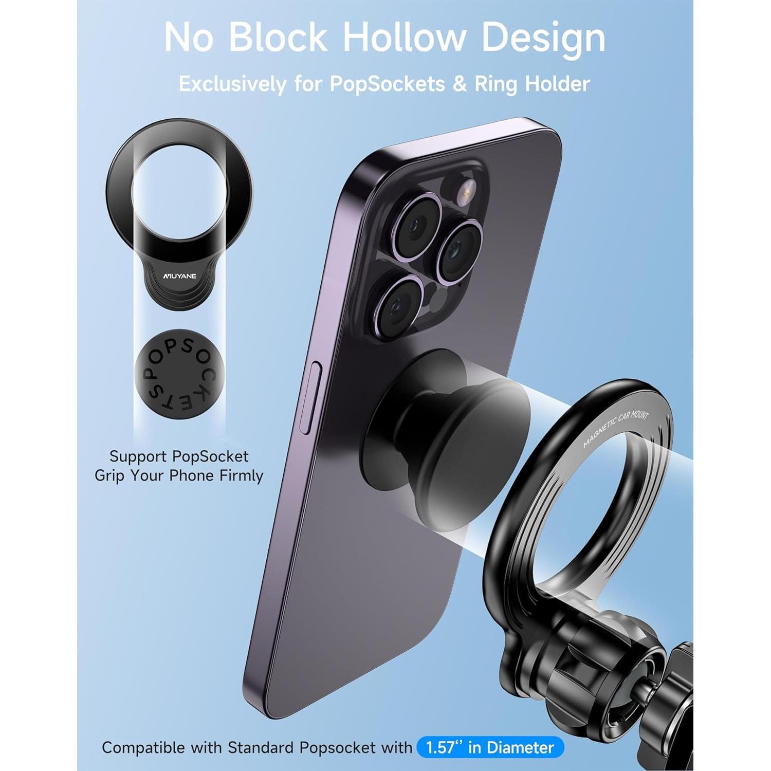 Soporte para coche MagSafe Niuyane 2 en 1 para iPhone