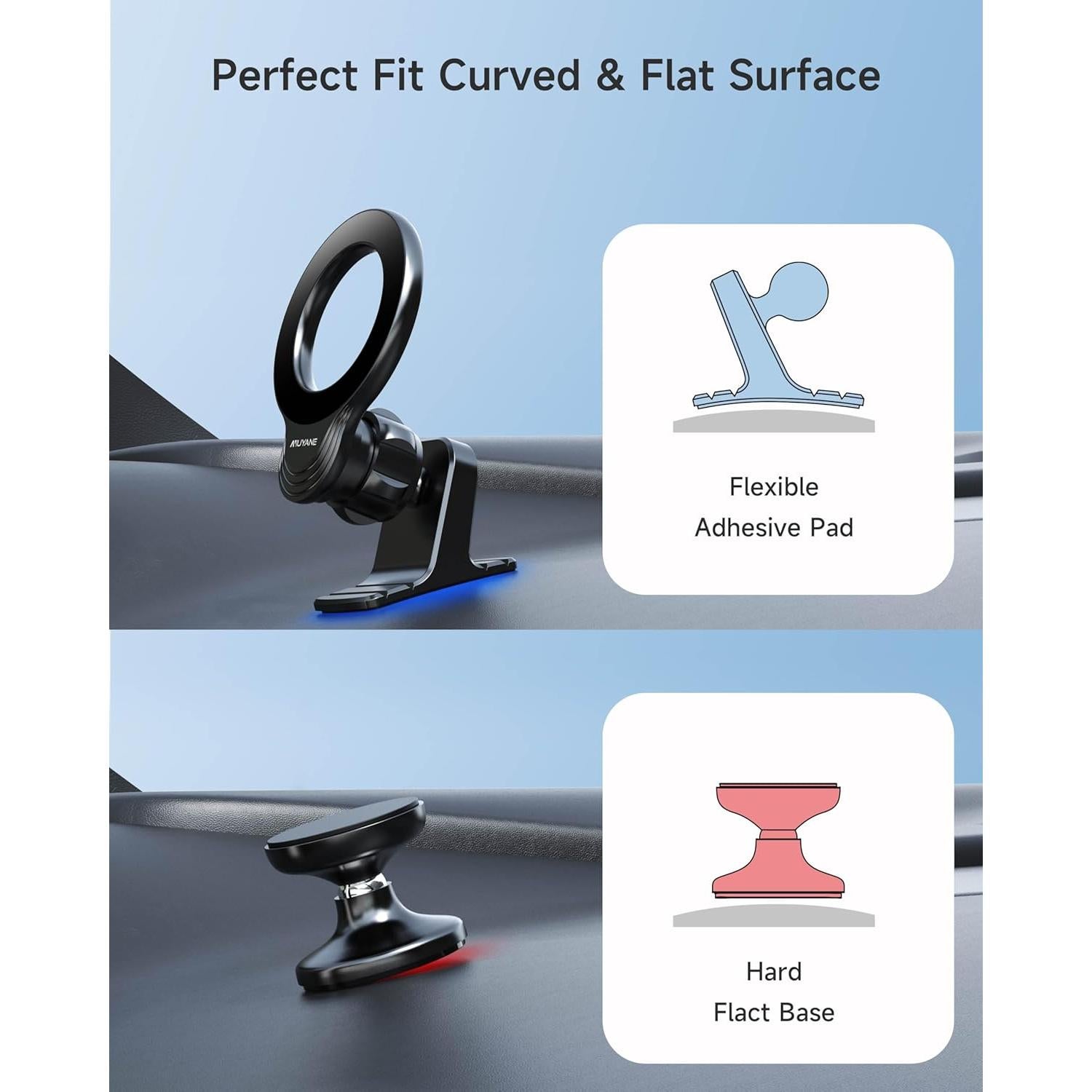 Soporte para coche MagSafe Niuyane 2 en 1 para iPhone