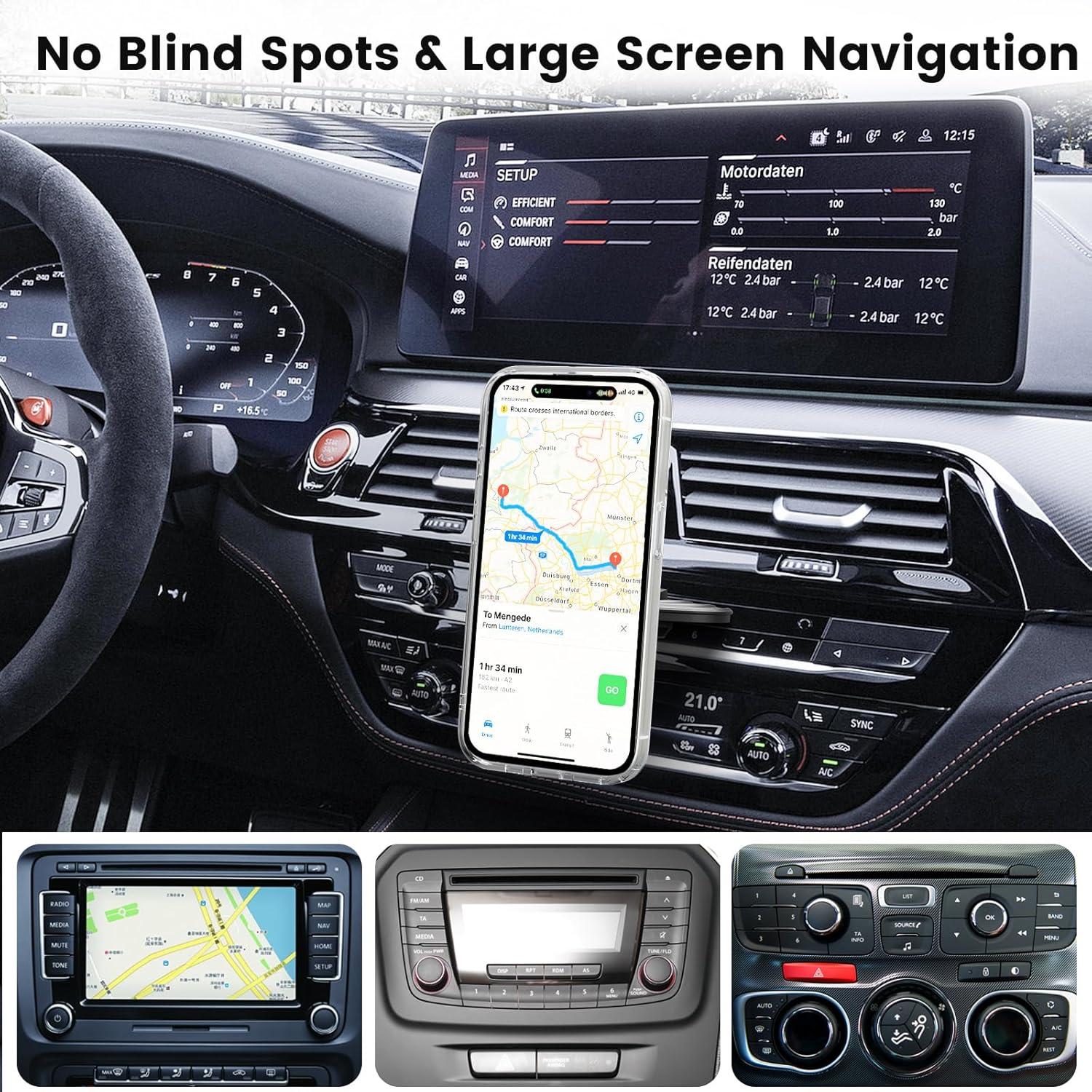 Cargador de coche MagSafe OHLPRO W11C 15W para iPhone