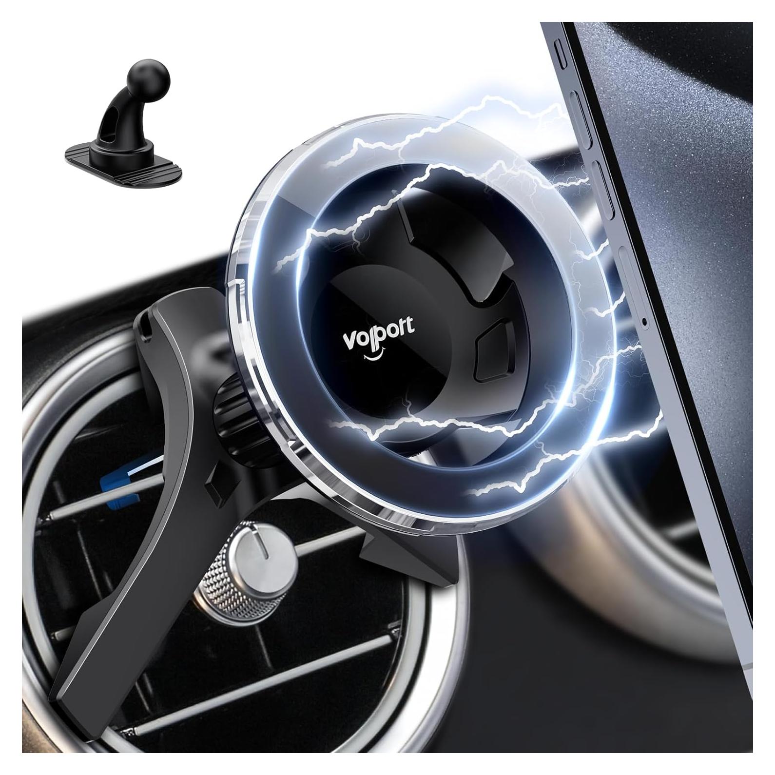 Soporte Magnético para Coche Volport con Magsafe - Negro