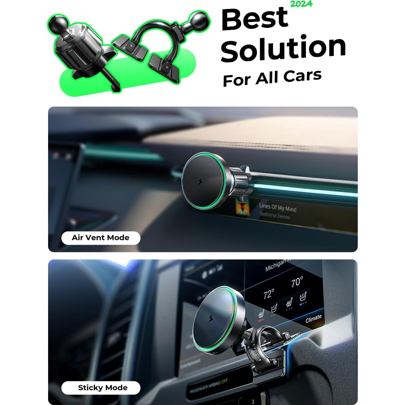 Cargador Inalámbrico Magnético LISEN Qi2 15W para iPhone