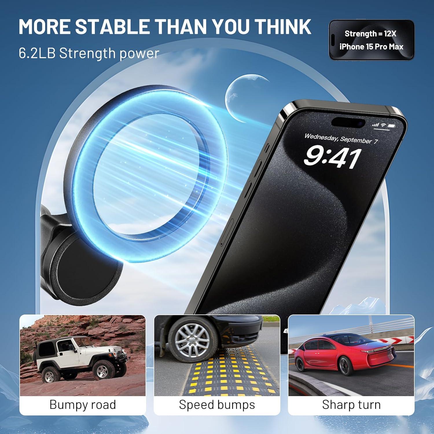 Soporte para teléfono en portavasos This Hill ajustable MagSafe