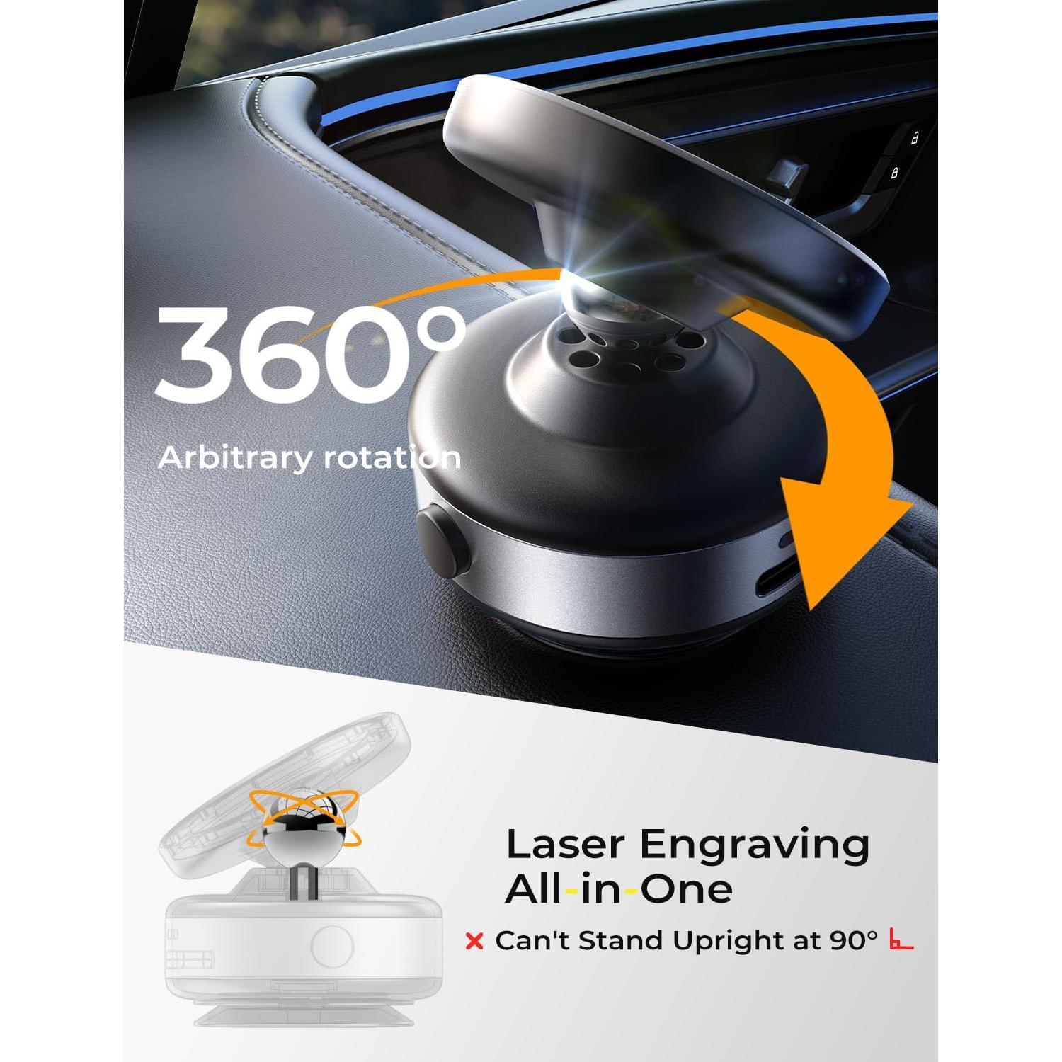 Soporte de Teléfono Magnético LISEN 360° Ajustable Plateado