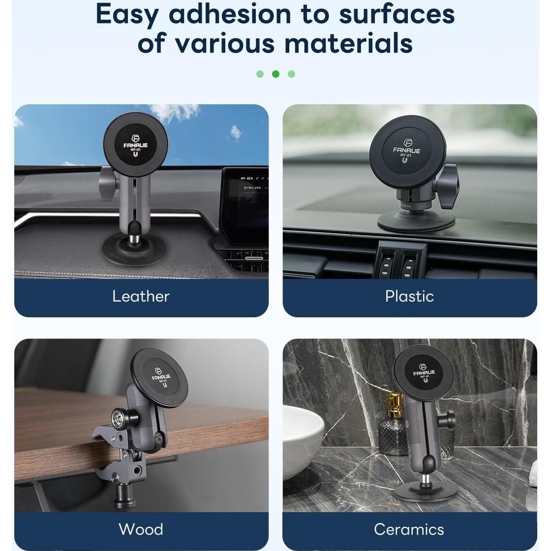 Soporte Magnético para Teléfono FANAUE con Cabeza Esférica 1"