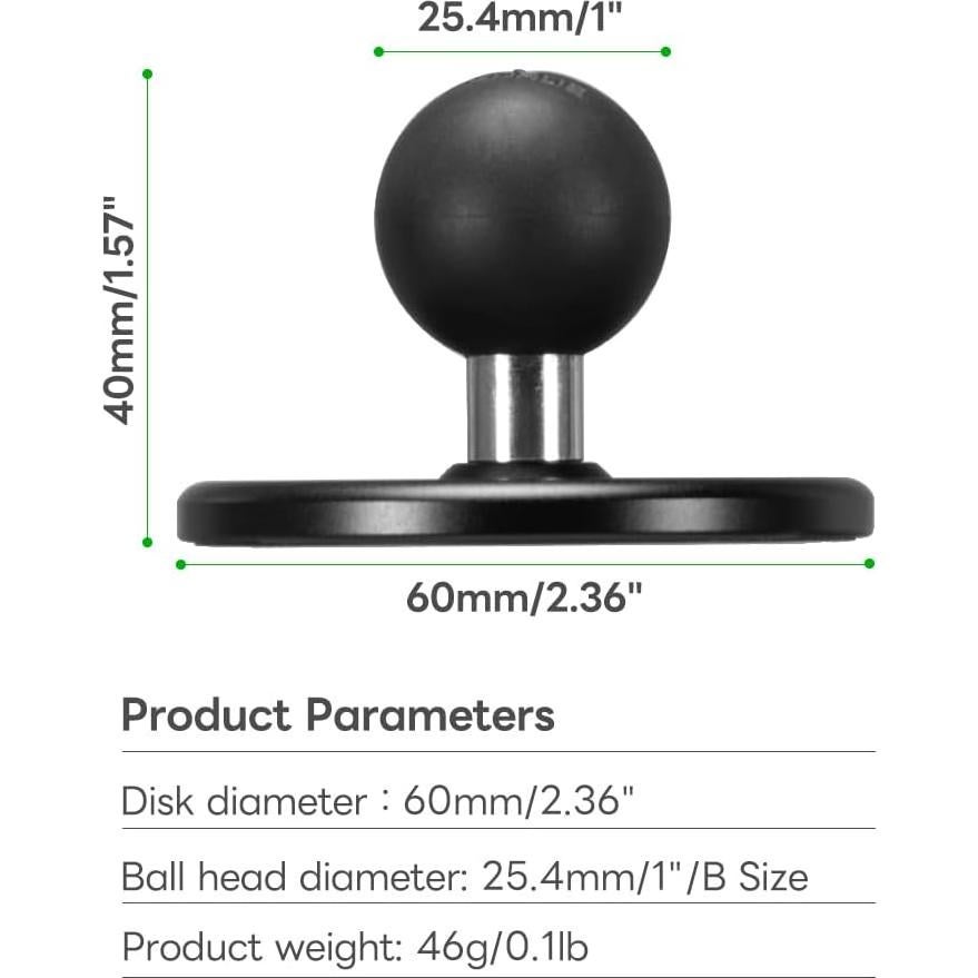 Soporte Magnético para Teléfono FANAUE con Cabeza Esférica 1"