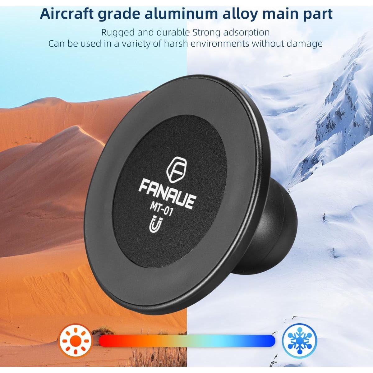 Soporte Magnético para Teléfono FANAUE con Cabeza Esférica 1"