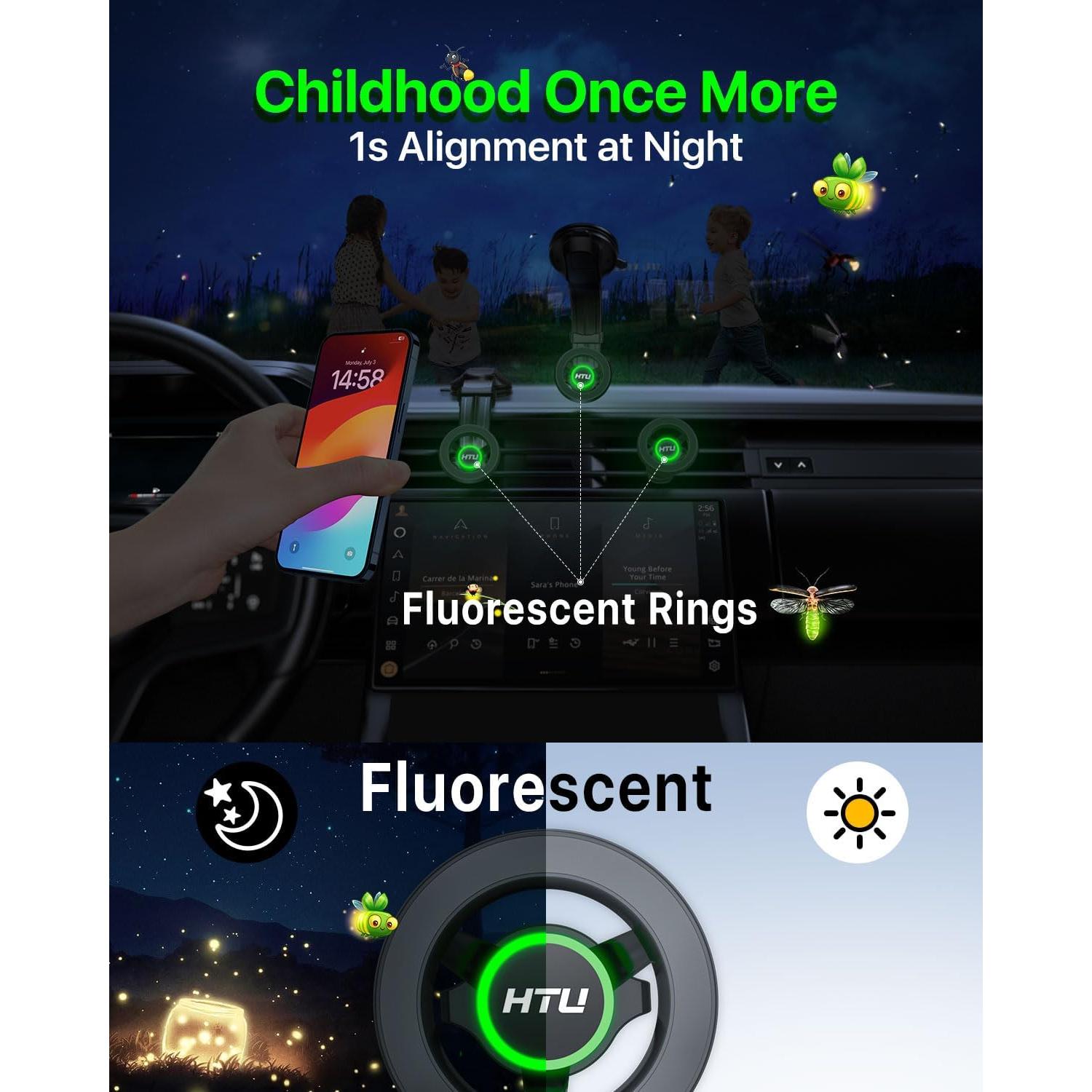 Soporte para Coche HTU Magnético 5 en 1 Verde